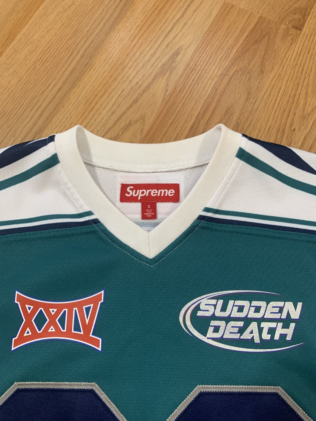 Supreme Sz S - Supreme Sudden Death Football Jersey (Teal) SS24 Size US S / EU 44-46 / 1 - 6 Thumbnail