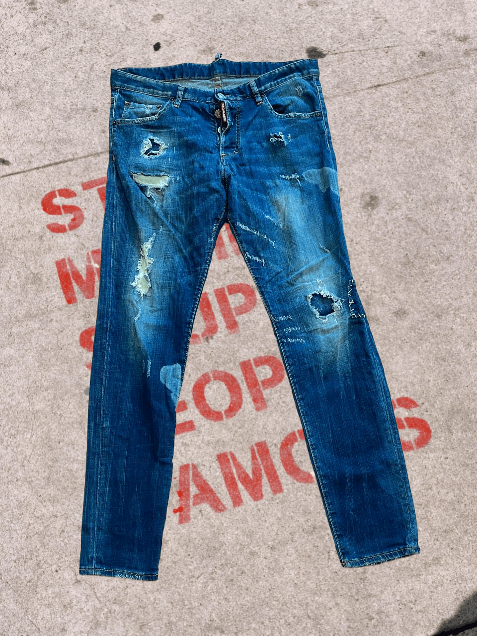 Dsquared2 DSQUARED2 Men’s Vintage Wash Jeans Regular Fit Size US 36 / EU 52 - 1 Thumbnail