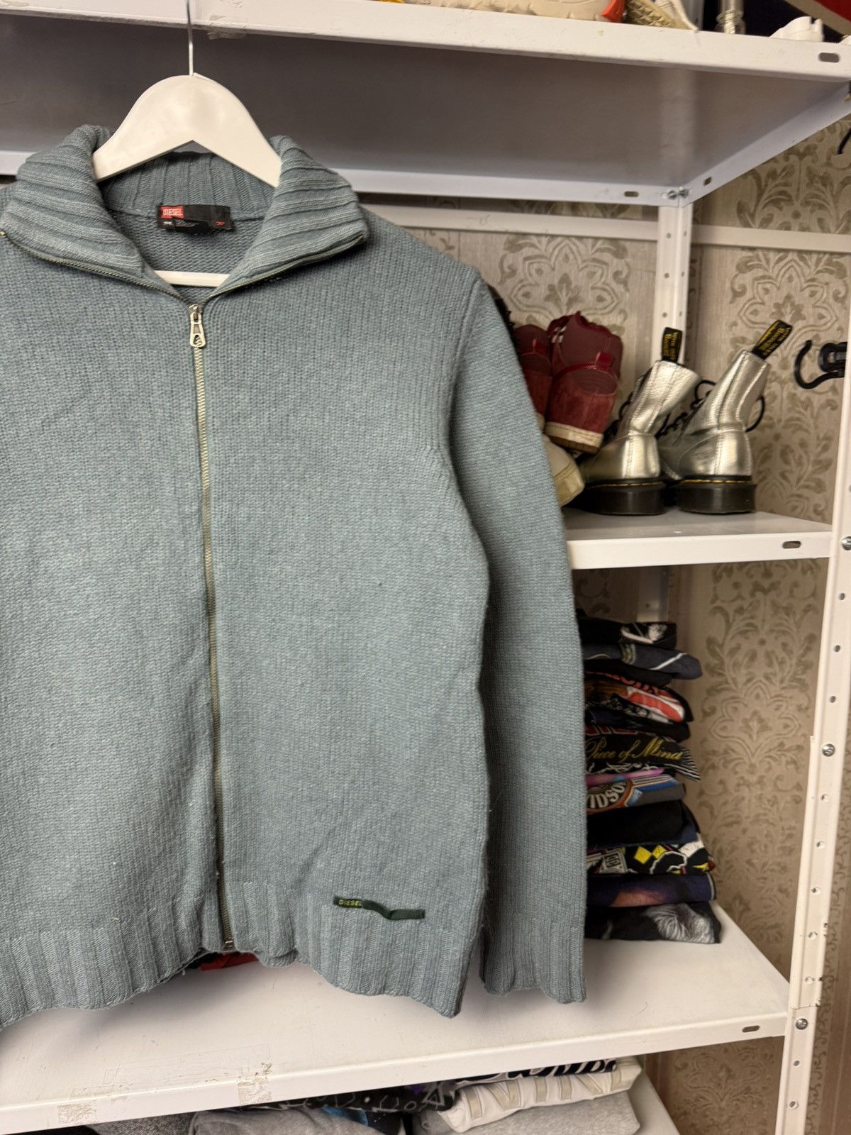 Diesel Vintage Diesel Zip Up Sweater Mini Logo Y2K Size US M / EU 48-50 / 2 - 4 Thumbnail