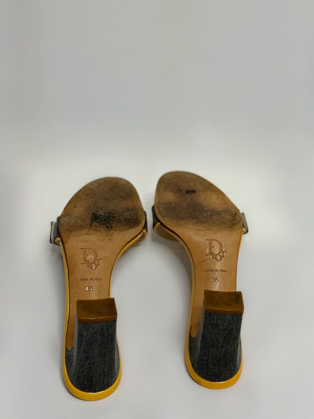Dior × Vintage Vintage Dior Denim Lock Charm Heels Size US 7 / IT 37 - 8 Thumbnail