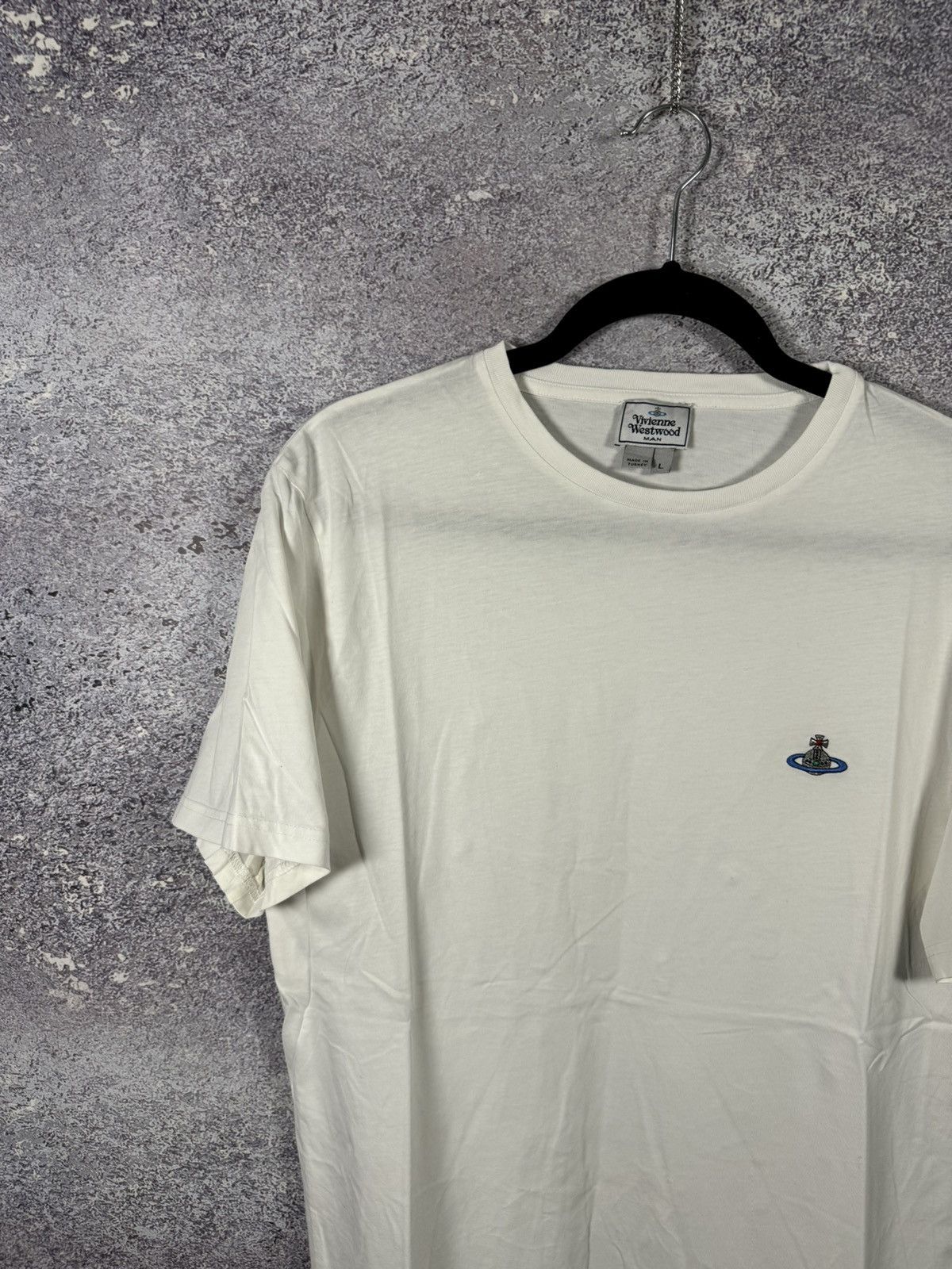 Vivienne Westwood Vivienne Westwood Orbital Embroidered White Men’s T Shirt Size US L / EU 52-54 / 3 - 3 Thumbnail