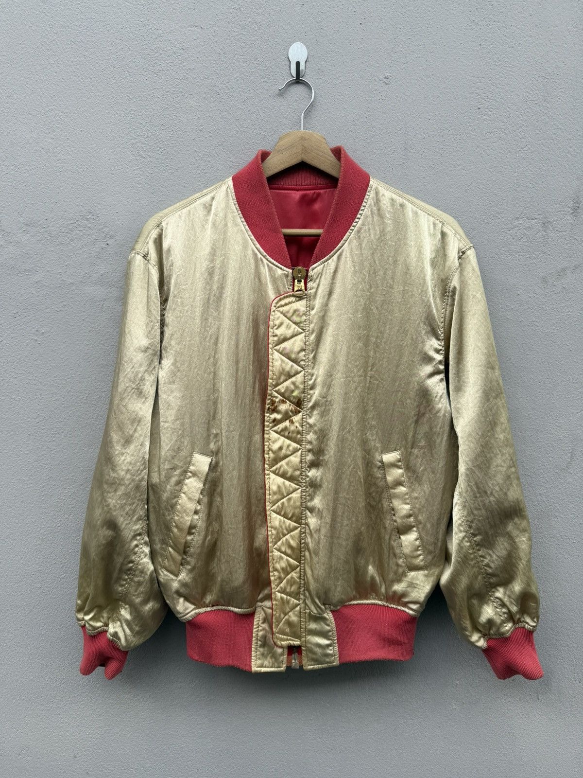 Sports Specialties 80s KUSHITANI Racing Club 1.2 Reversible Bomber Jacket Size US M / EU 48-50 / 2 - 17 Thumbnail
