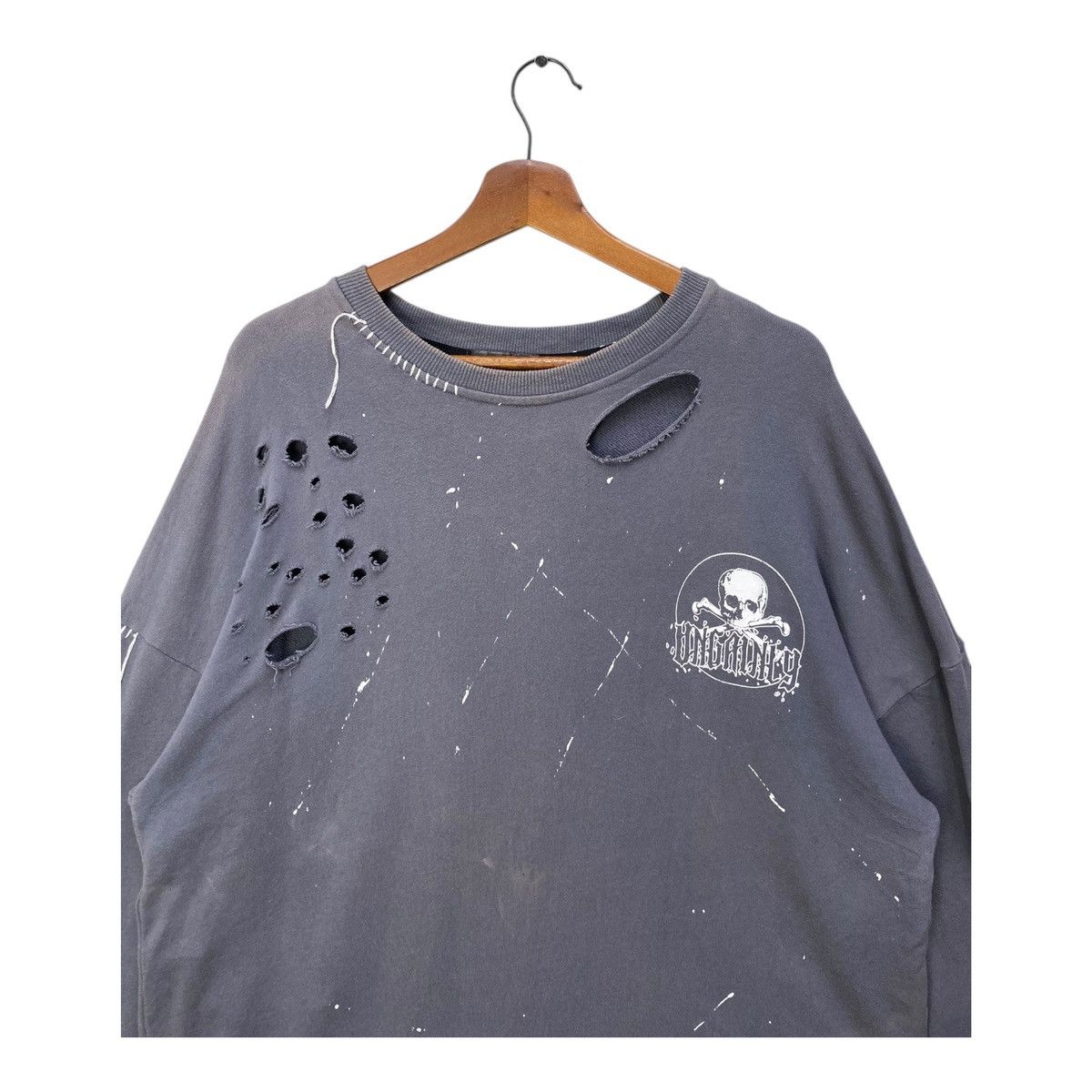 Japanese Brand Tide Card Log Distressed Sweatshirt Sun Faded Size XXL Size US XXL / EU 58 / 5 - 5 Thumbnail