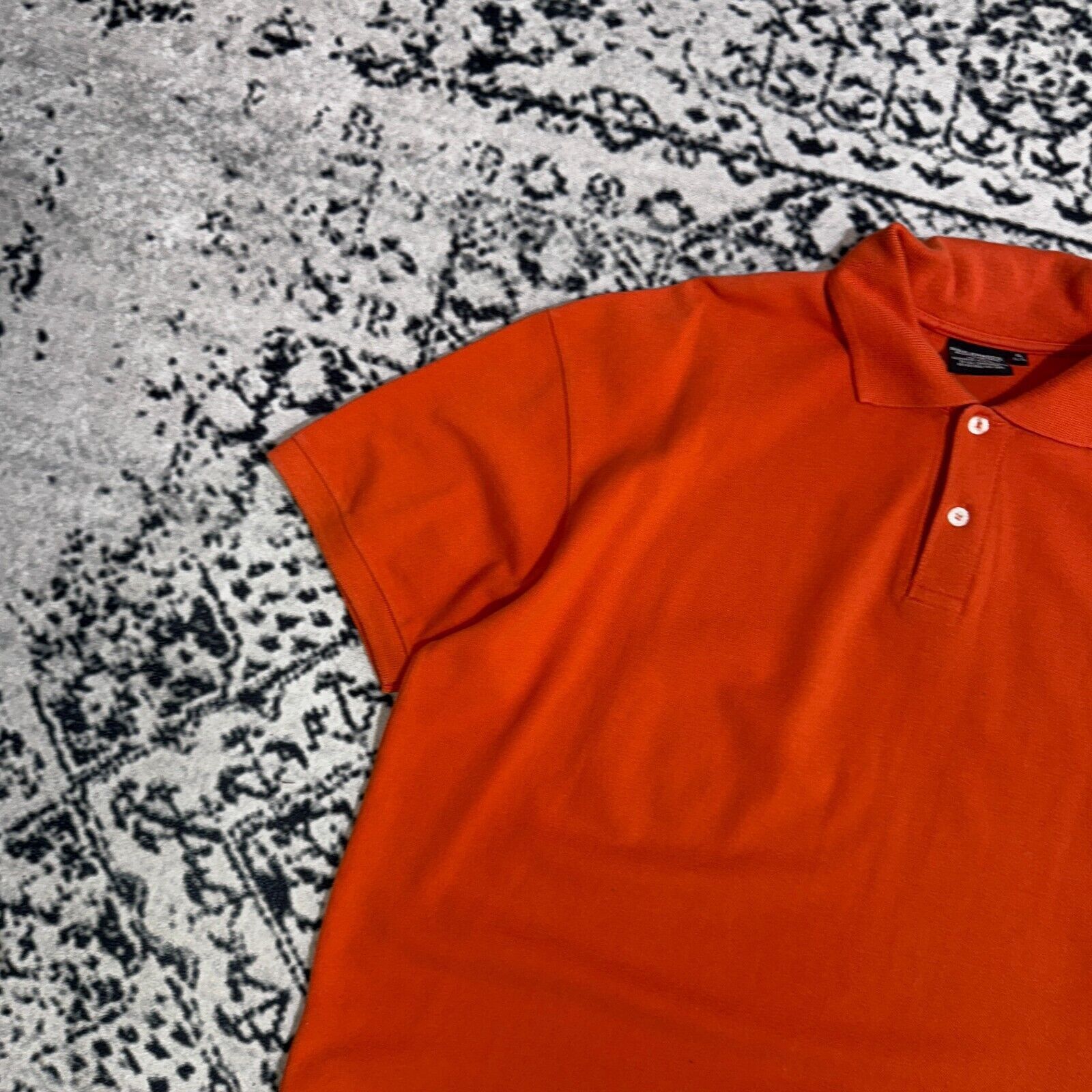 Ralph Lauren × Vintage Vintage Ralph Lauren Unisex Orange Cotton Polo Shirt Size XL Size US XL / EU 56 / 4 - 5 Thumbnail