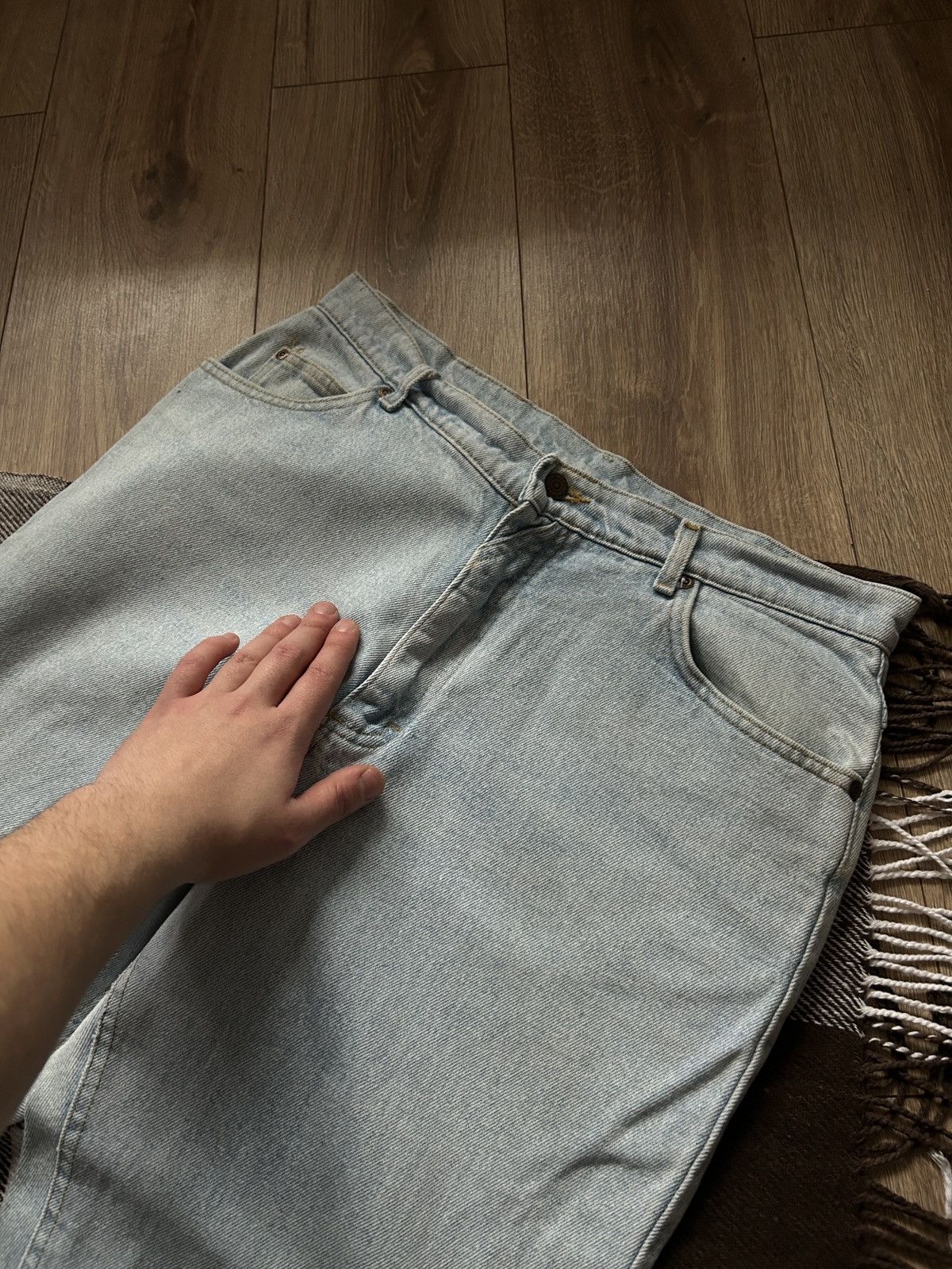 Lee × Vintage Vintage Lee Made In Usa 🇺🇸 very rare light denim jeans Size US 34 / EU 50 - 4 Thumbnail