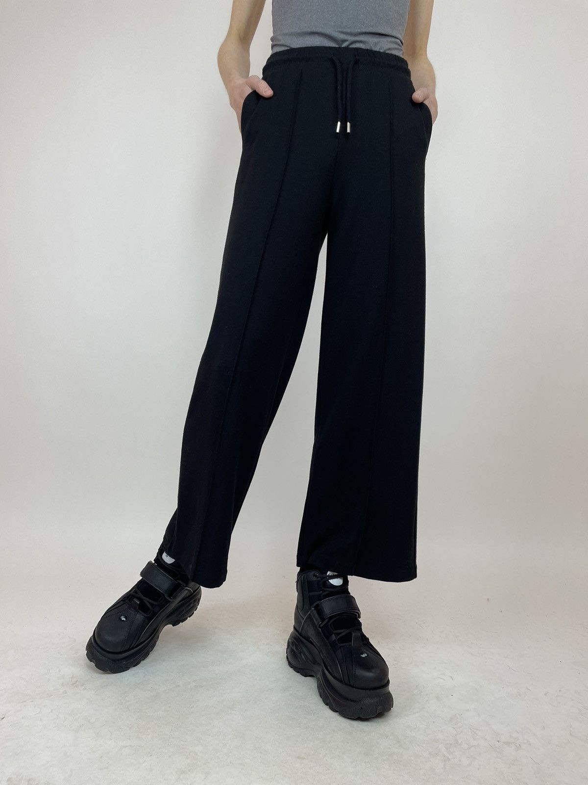 Japanese Brand × Selected Homme SELECTED HOMME Wide legs black Cropped pants Size 26" / US 2 / IT 38 - 4 Thumbnail