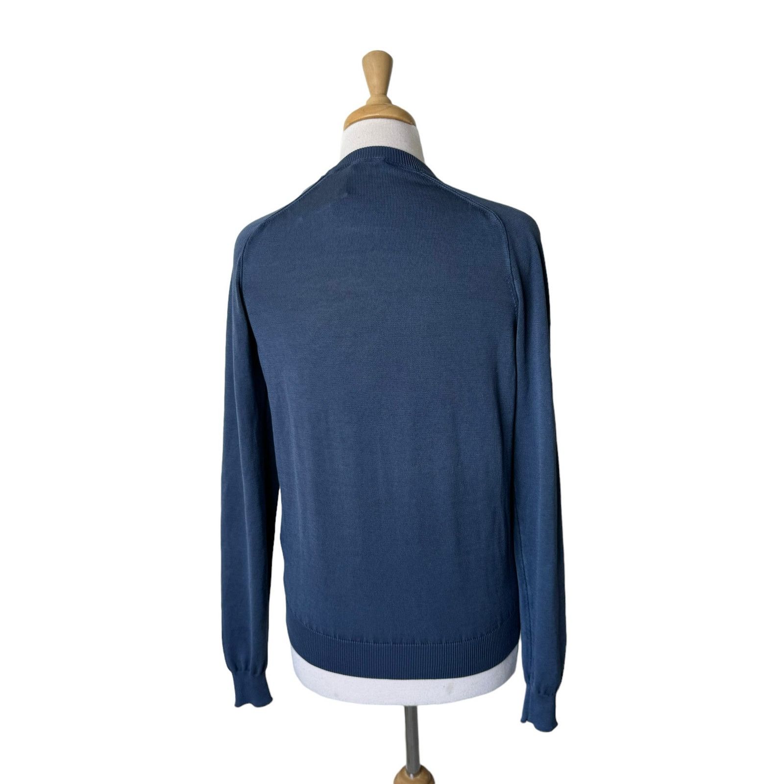 Other KANGRA 100% Cotton Crewneck Sweater Slate Blue Size 48 Size M / US 6-8 / IT 42-44 - 2 Thumbnail