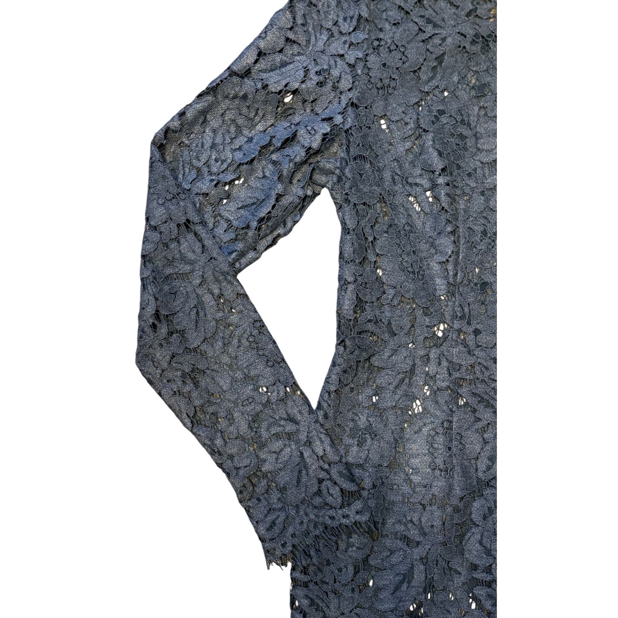 PAULE KA $1120 Paule Ka Paris 44 12 Lace Sheath Dress Gray Cocktail W Size XL / US 12-14 / IT 48-50 - 6 Thumbnail
