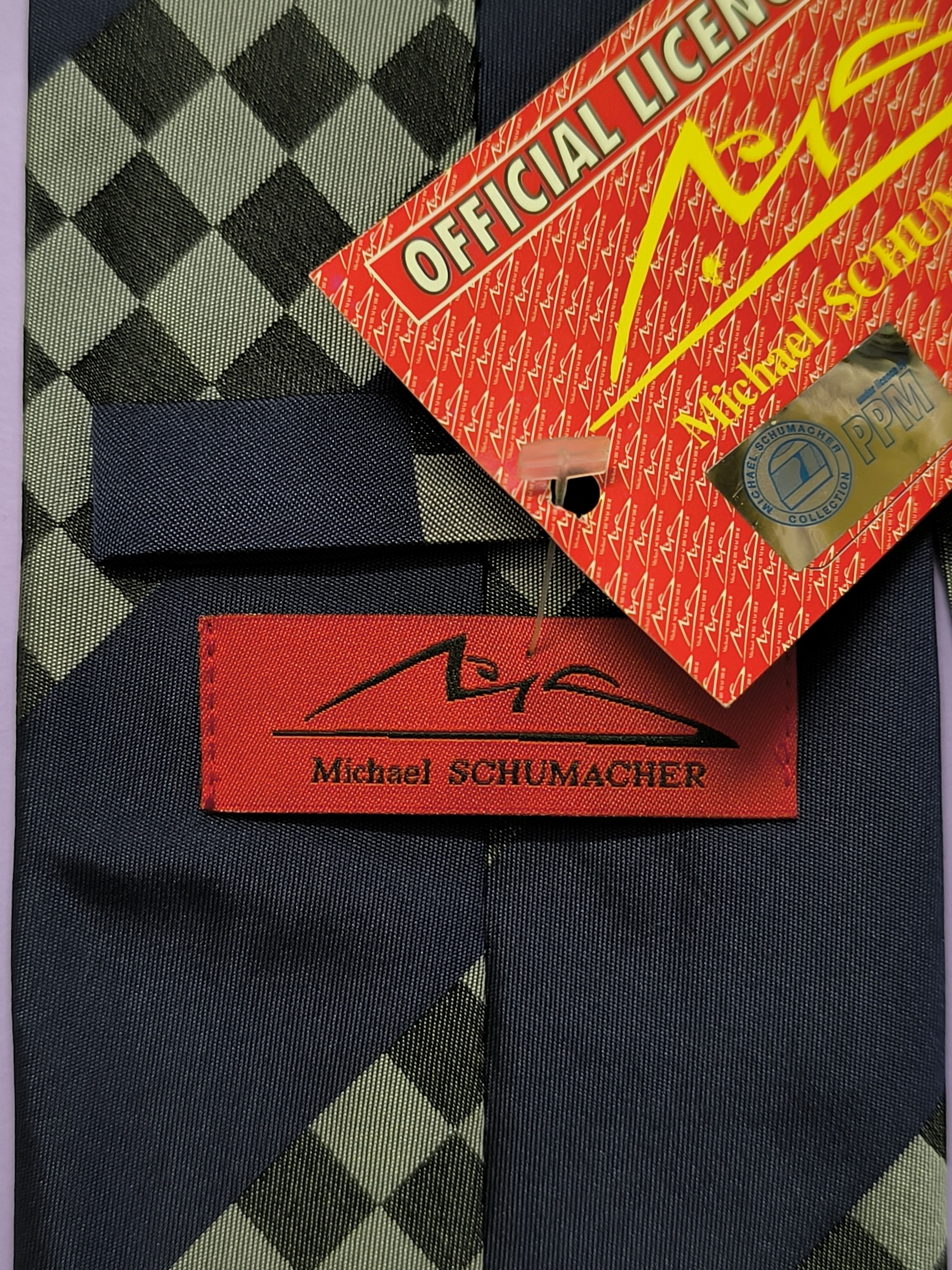 Other Vintage Michael Schumacher F1 Silk Blue Tie Racing Licensed Size ONE SIZE - 11 Thumbnail