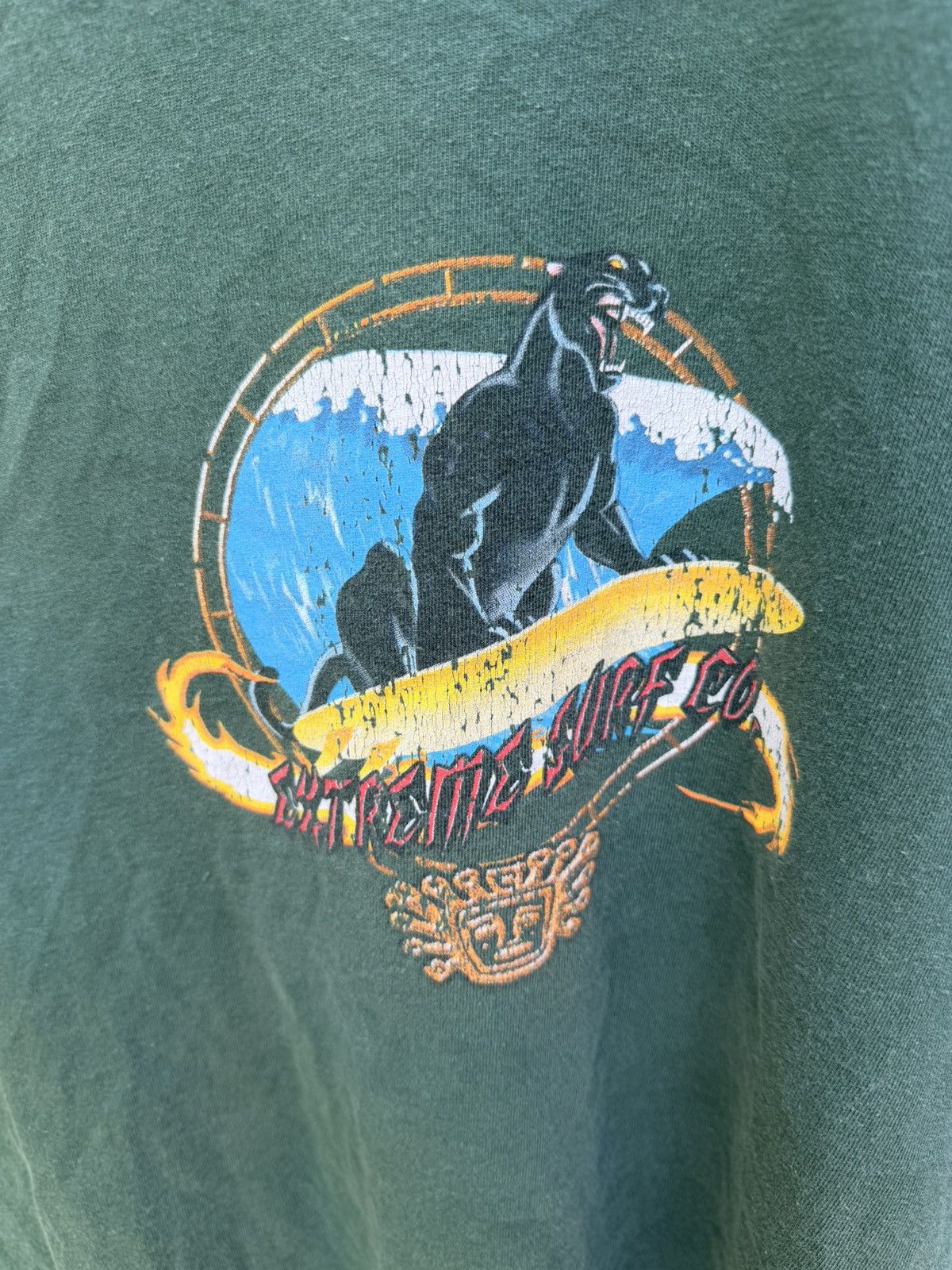 Vintage VTG Faded Extreme Surf Co Black Panther Tank Top Size XL Size US XL / EU 56 / 4 - 3 Thumbnail