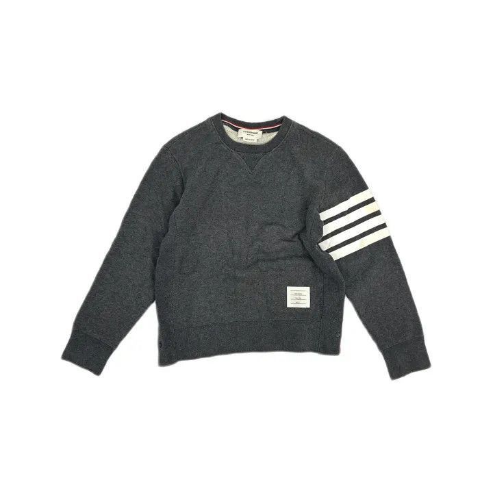 Thom Browne Thom Browne Classic Four Stripes Pullover Sweatshirt -2507 Size US M / EU 48-50 / 2 - 8 Thumbnail