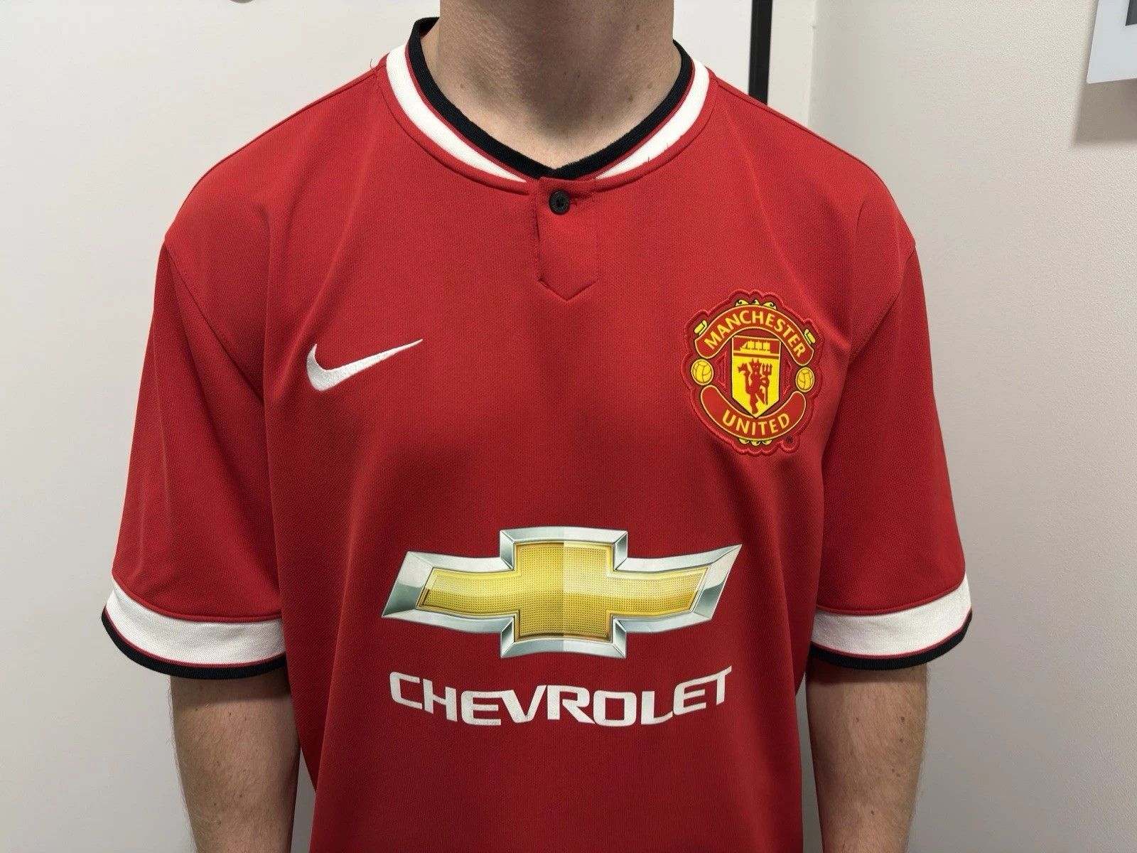 Nike Fc Manchester United 2014 2015 Home Jersey Soccer Football Size US XL / EU 56 / 4 - 2 Thumbnail