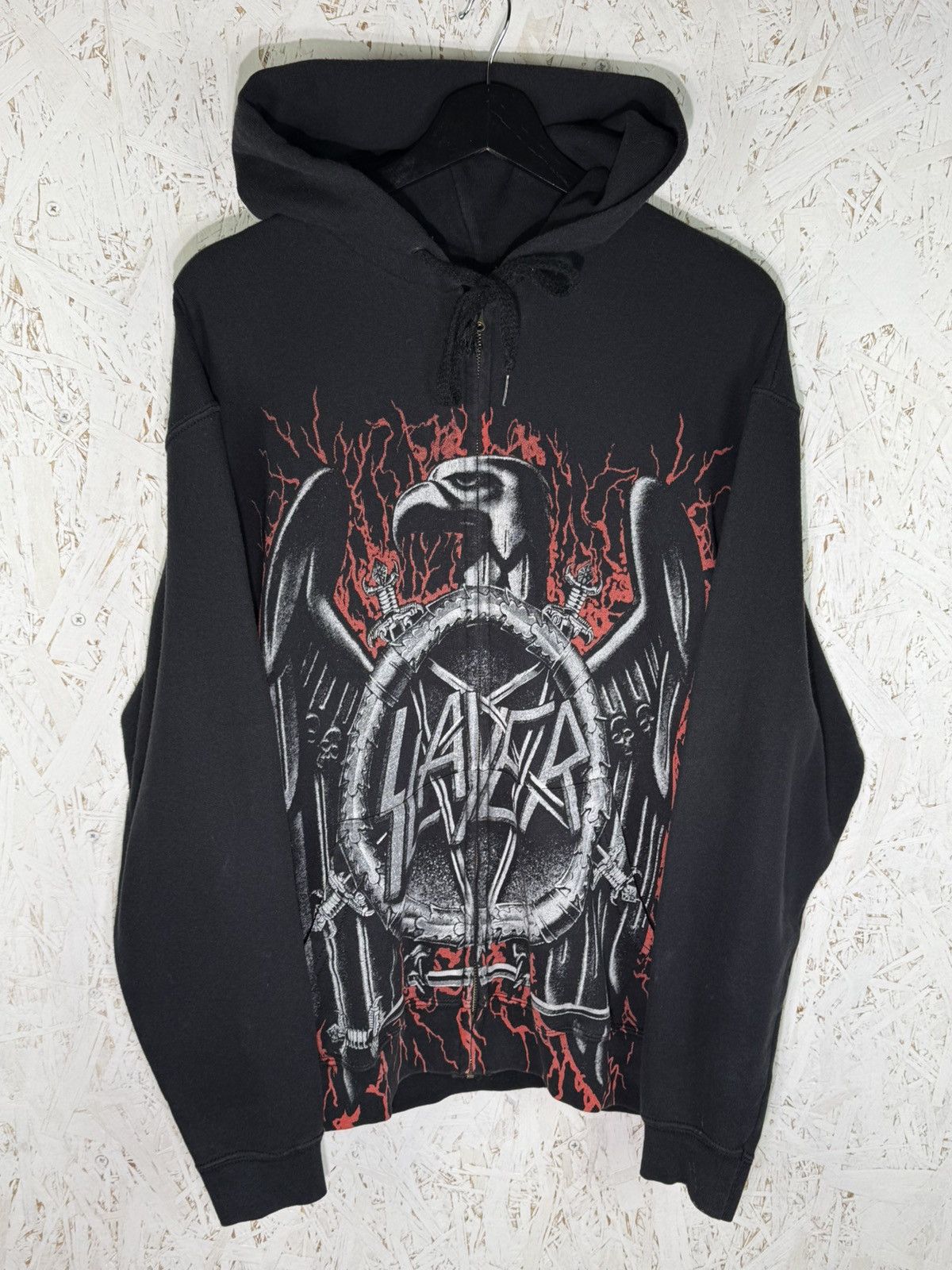 Band Tees Vintage Slayer 2015 AOP Eagle Thrash Metal Band Zip Hoodie Size US L / EU 52-54 / 3 - 1 Thumbnail
