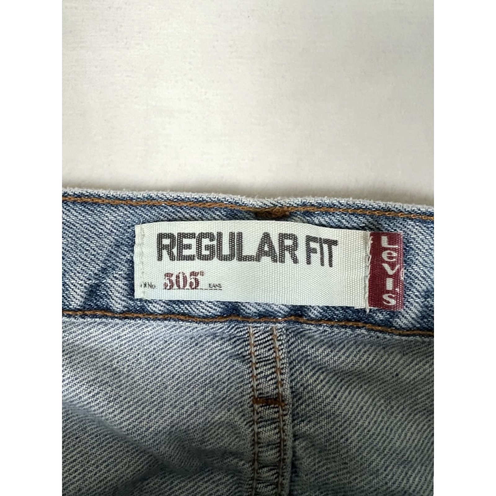 Levi's VINTAGE Levi's 505 Jeans Denim Blue 32x30 Straight Regular Distressed 90s Grunge USA Mens Size US 32 / EU 48 - 3 Thumbnail