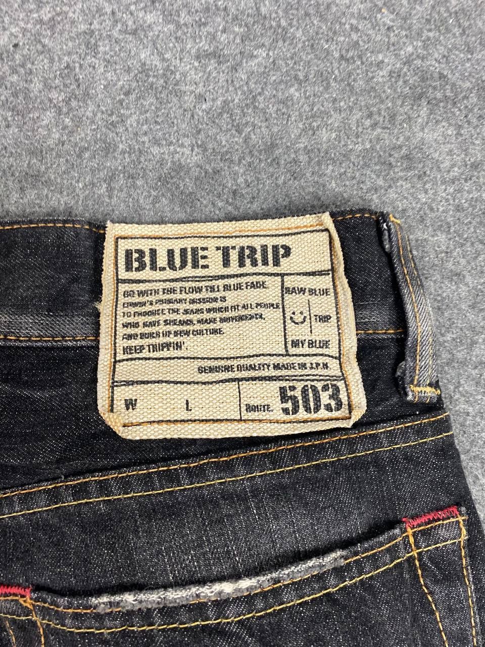 Edwin vintage edwin blue trip very nice faded design Size US 32 / EU 48 - 4 Thumbnail