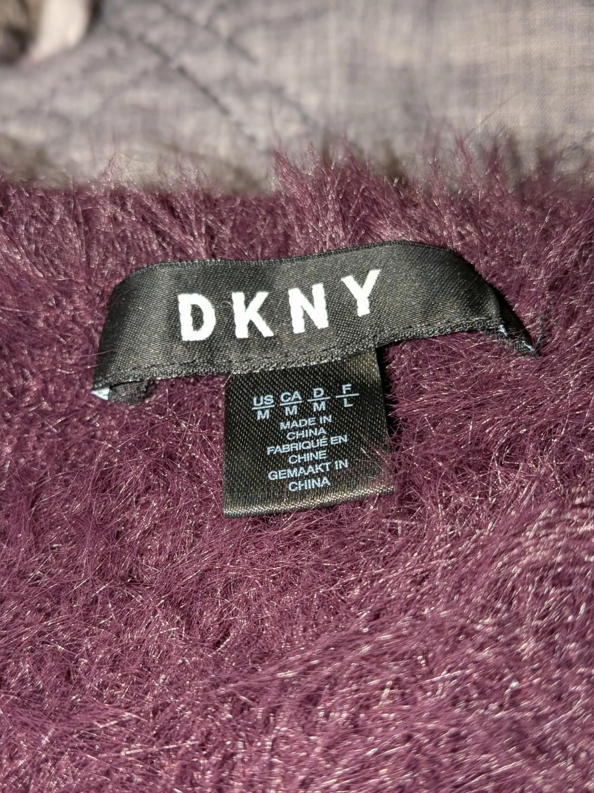 DKNY DKNY Purple Crew Neck Fuzzy Sweater Size M Size M / US 6-8 / IT 42-44 - 5 Thumbnail