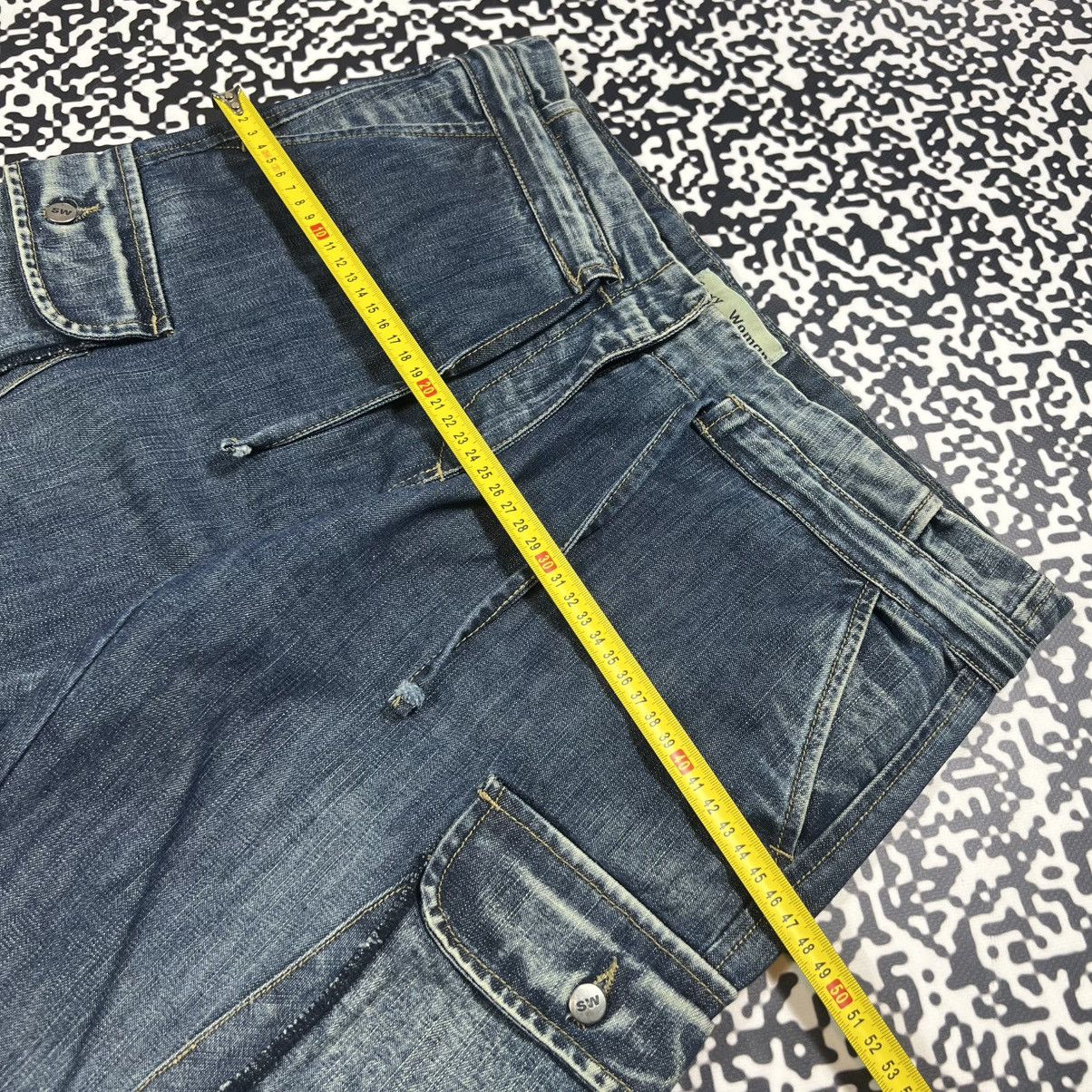 Japanese Brand Vintage Y2K Japanese Cargo Denim Jeans Bondage Style Size 27" / US 4 / IT 40 - 21 Thumbnail