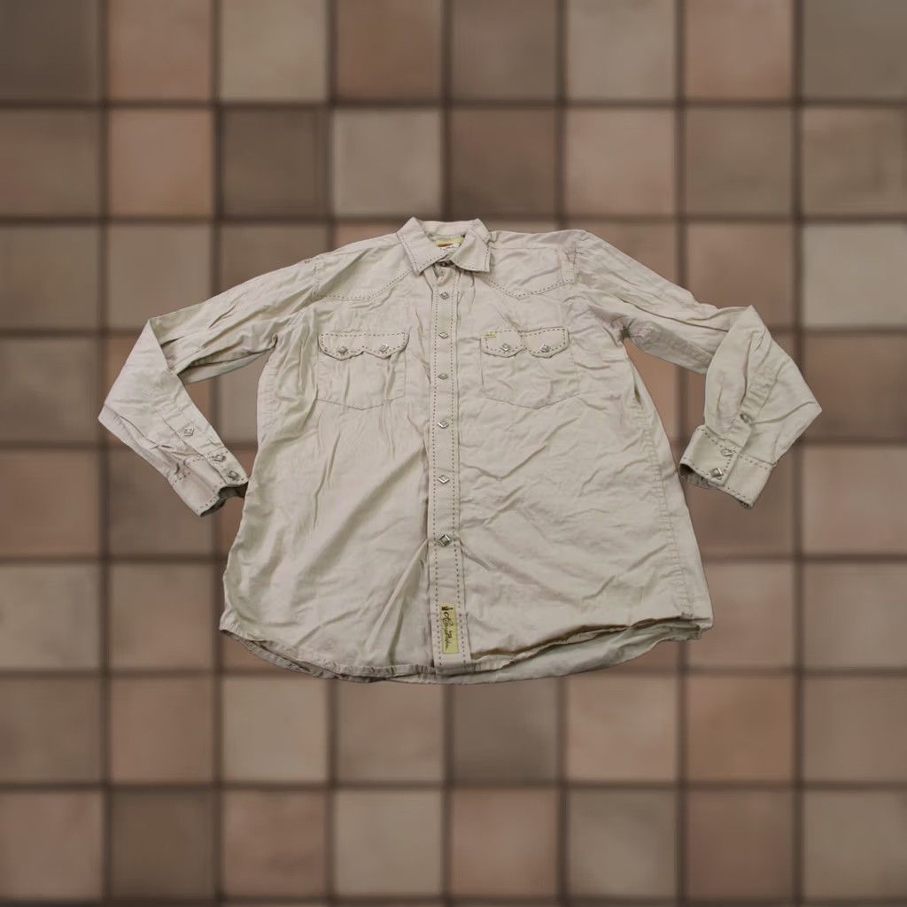 Vintage VINTAGE Larry Mahan Shirt Men M Western Pearl Snap Cowboy Rodeo Embellished Beige Size US M / EU 48-50 / 2 - 1 Thumbnail
