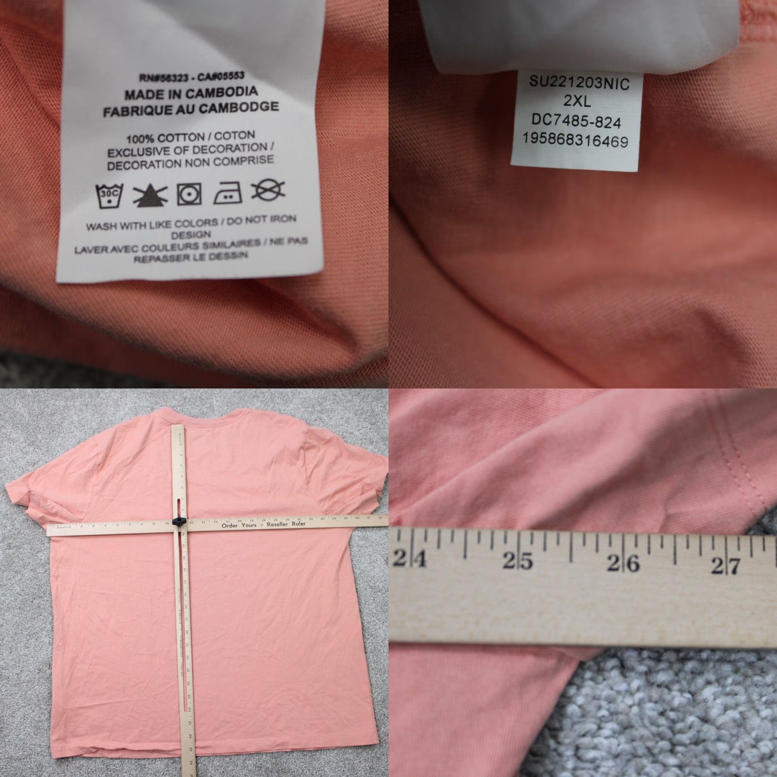 Jordan Brand Jordan Shirt Mens 2XL XXL Pink Embroidered Jumpman Logo Cotton Short Sleeve T-Shirt Size US XXL / EU 58 / 5 - 8 Thumbnail