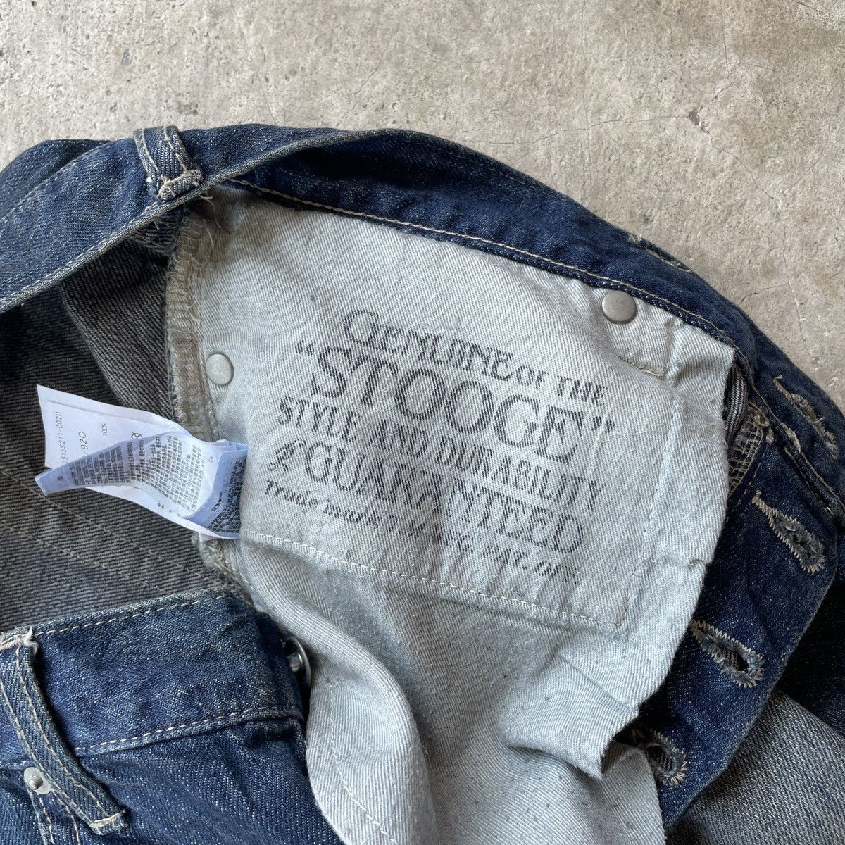 Japanese Brand × Jean × Vintage Vintage The Stooge Japan Faded Denim Jeans Pants Mud Wash Size US 34 / EU 50 - 8 Thumbnail