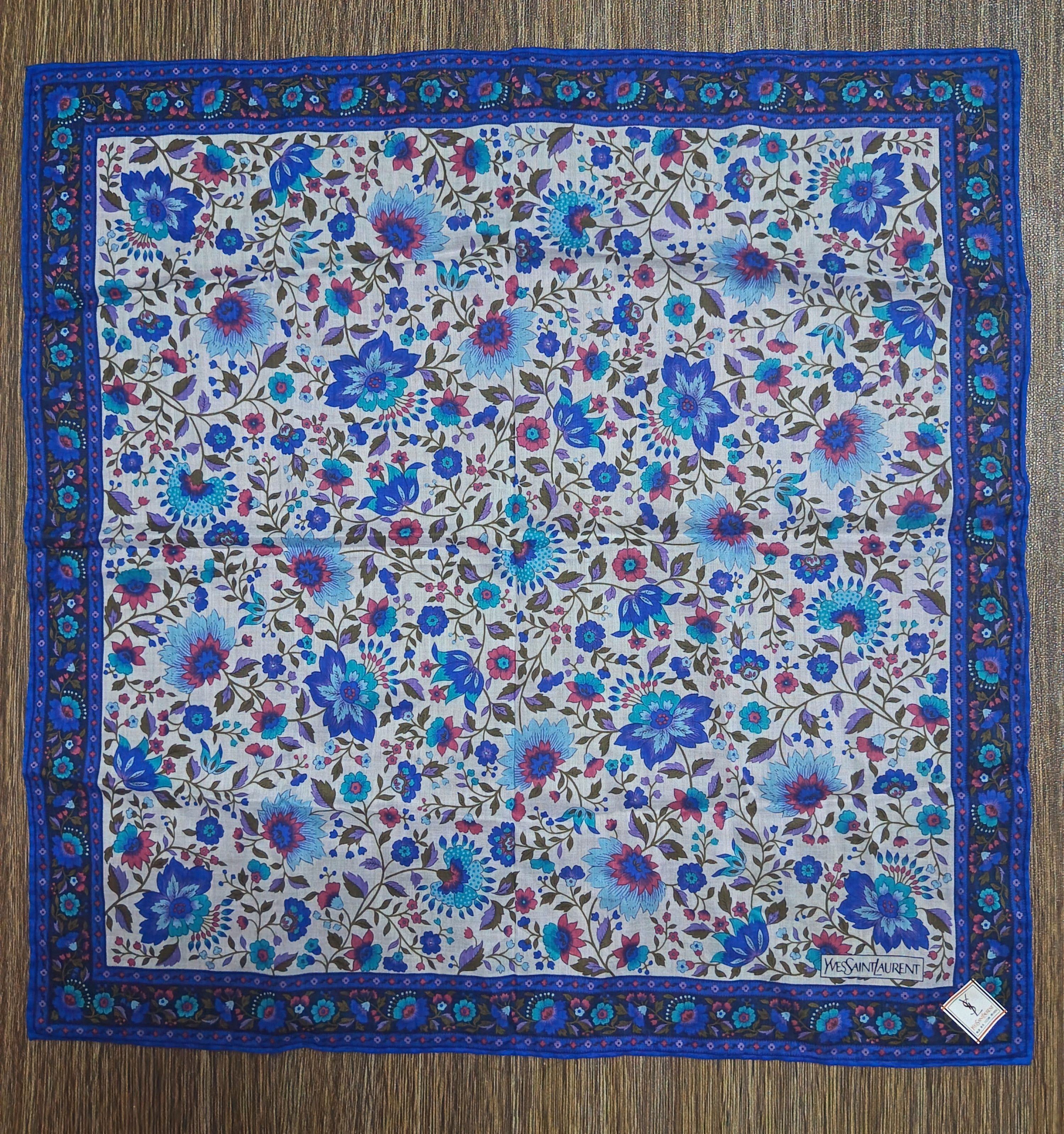Yves Saint Laurent Vintage Yves saint laurent floral handkerchief Size ONE SIZE - 2 Thumbnail