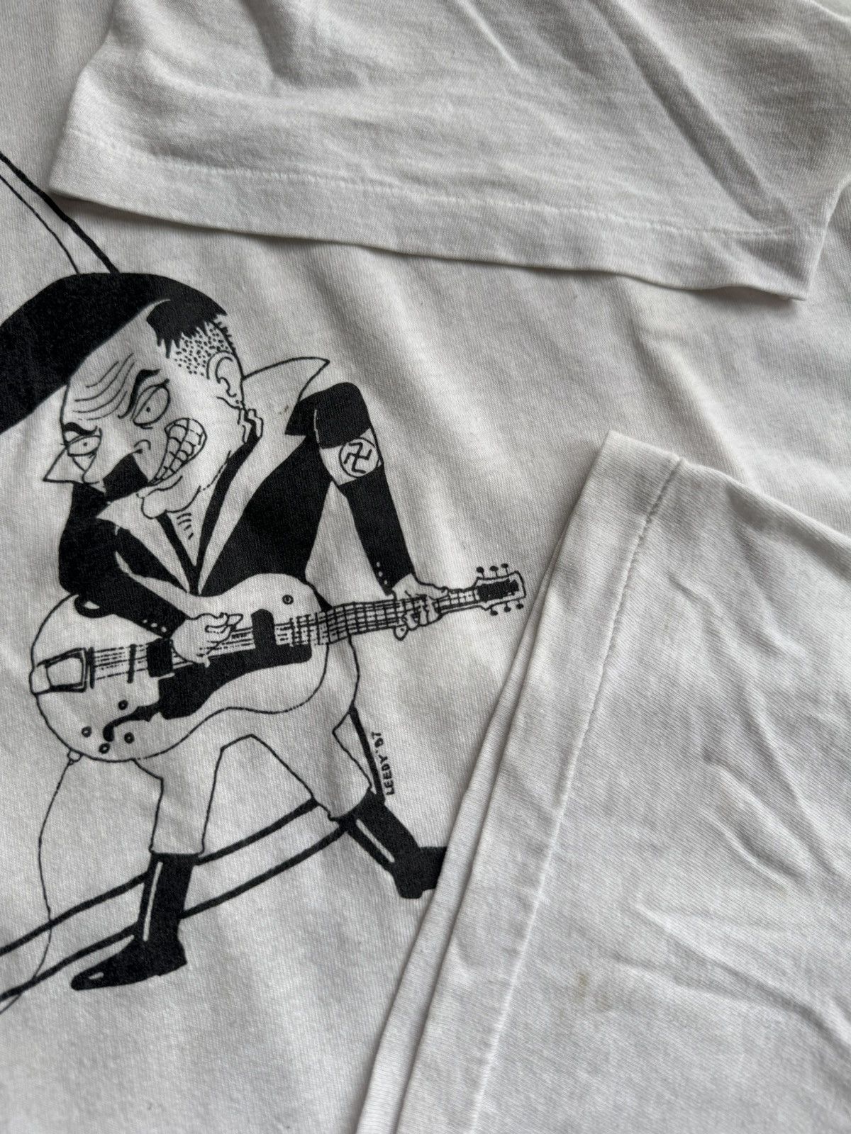 Vintage 1987 Nazi Elvis Hitler Hellbilly Tee Size US XL / EU 56 / 4 - 4 Thumbnail