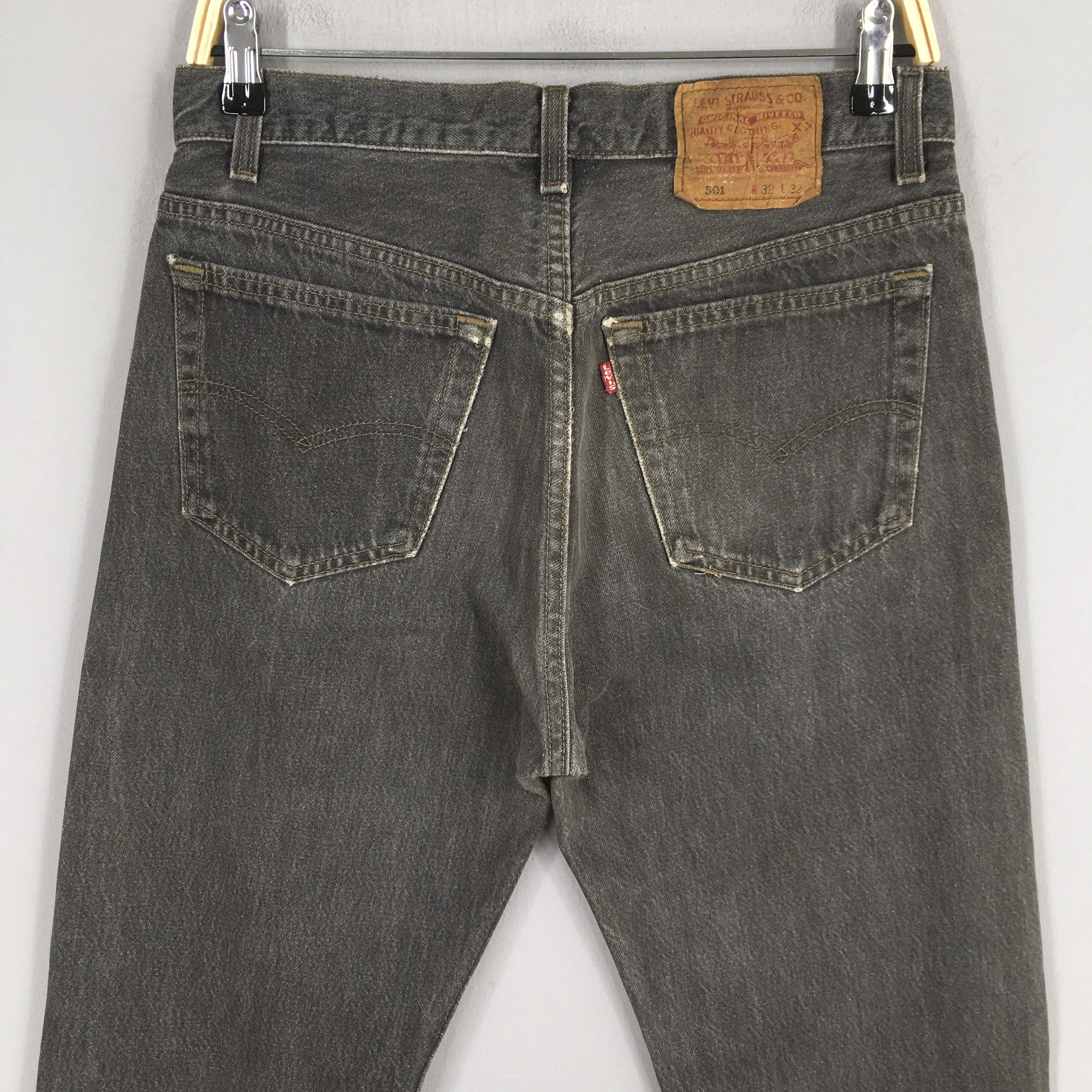 Levi's Size 29x29.5 Vintage 80s Levi's 501 Black Jeans S518 Size US 29 - 9 Thumbnail