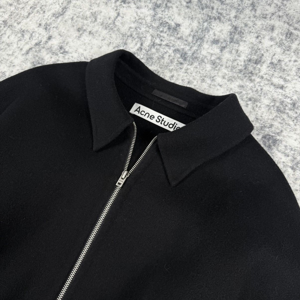 Acne Studios Acne Studios SS22 Doverio Wool ‘Black’ Cropped Jacket Size US XL / EU 56 / 4 - 2 Thumbnail