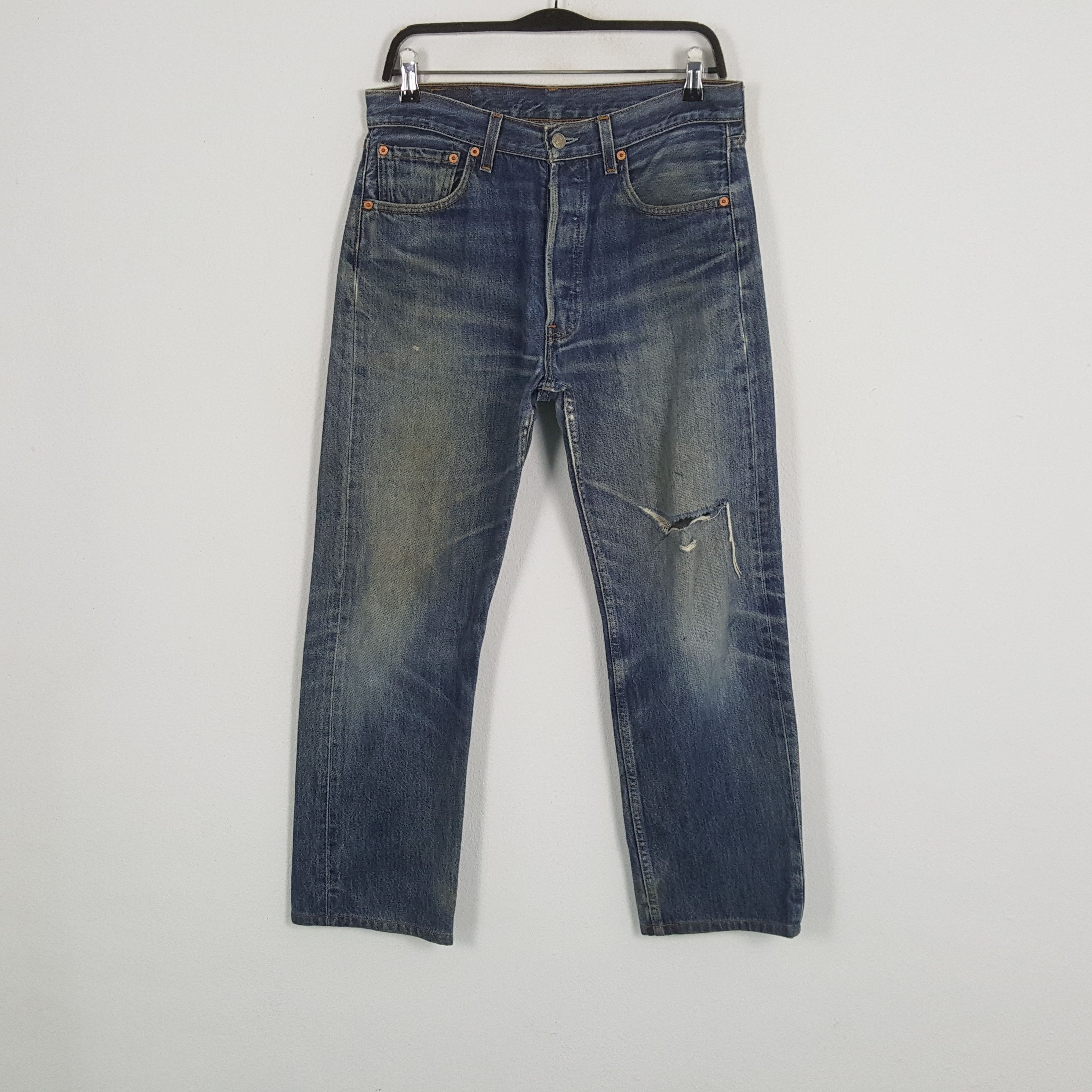 Levi's × Vintage LEVI'S 501 Fashion Streetwear Style Distressed Jeans Size US 30 / EU 46 - 1 Thumbnail