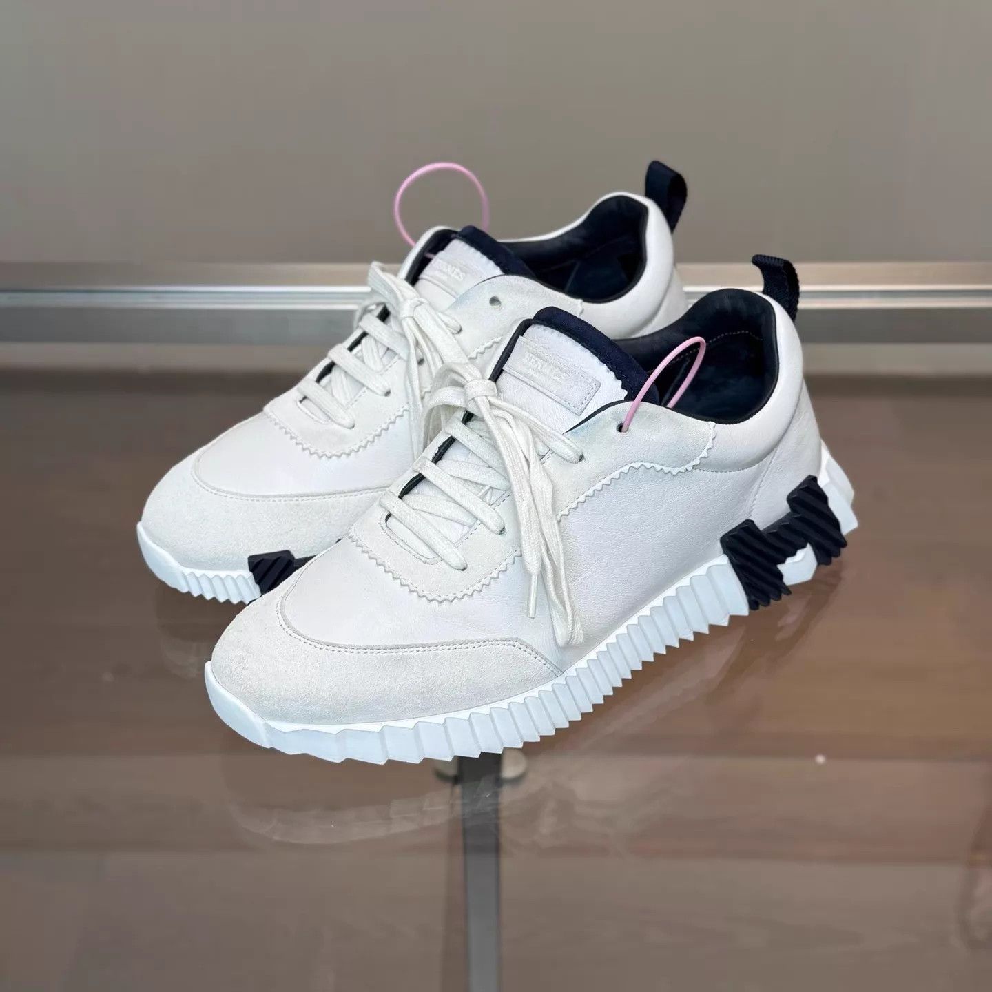 Hermes HERMES Bouncing Black & White Sneakers Size 40 99 Size US 7 / EU 40 - 1 Thumbnail