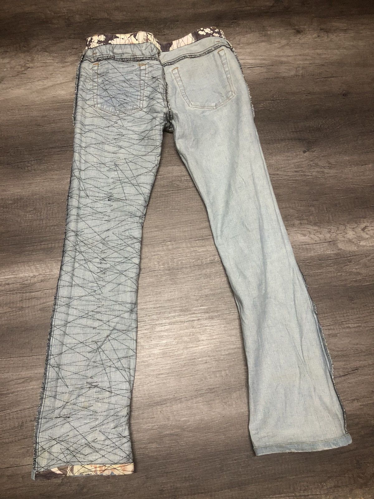 Le Grande Bleu (L.G.B.) RARE JAPANESE BRAND GLAMDY JEANS Size US 28 / EU 44 - 24 Thumbnail