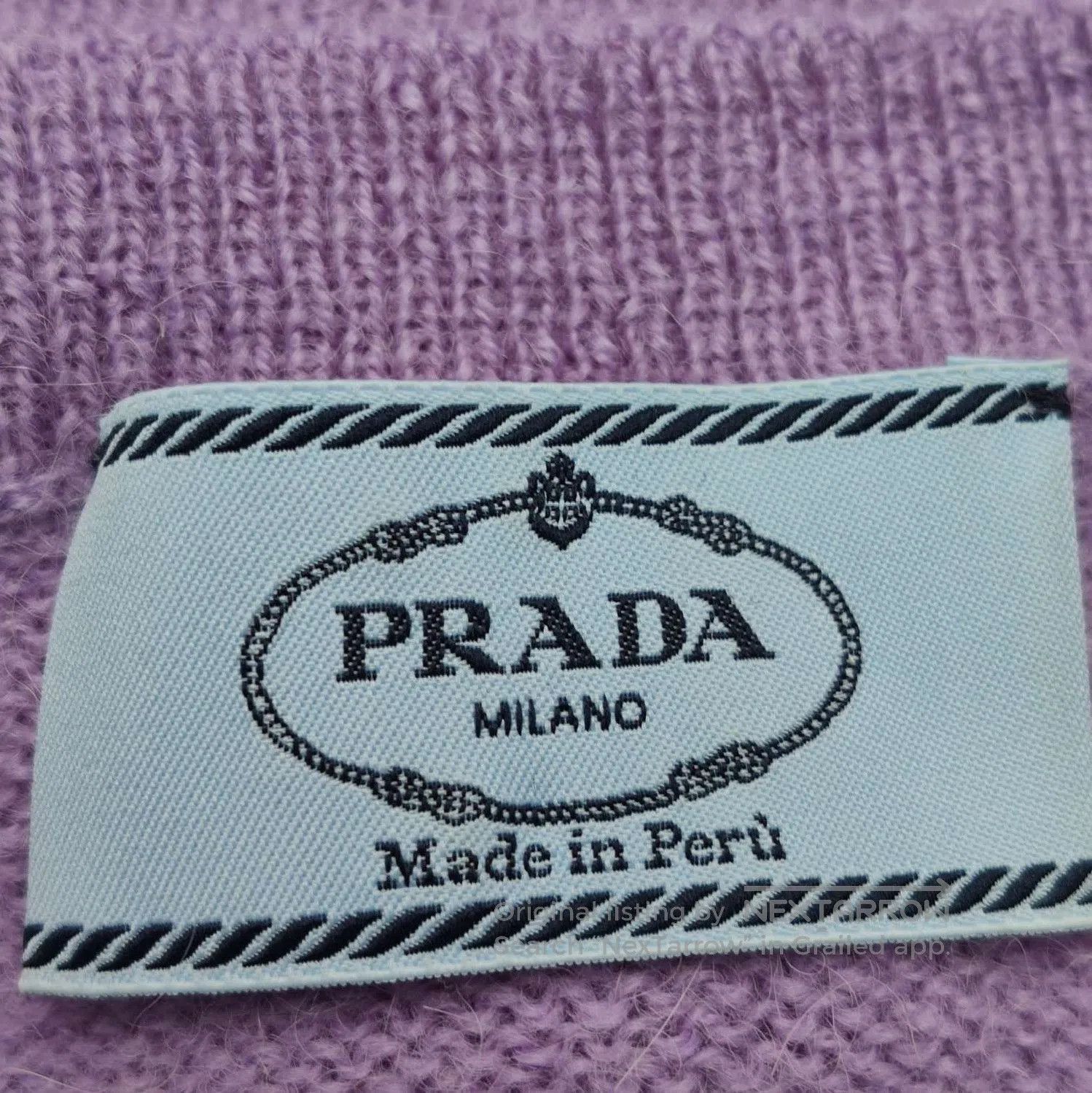 Prada Prada Purple Alpaca Wool Crew Neck Sweater . Size L / US 10 / IT 46 - 3 Thumbnail