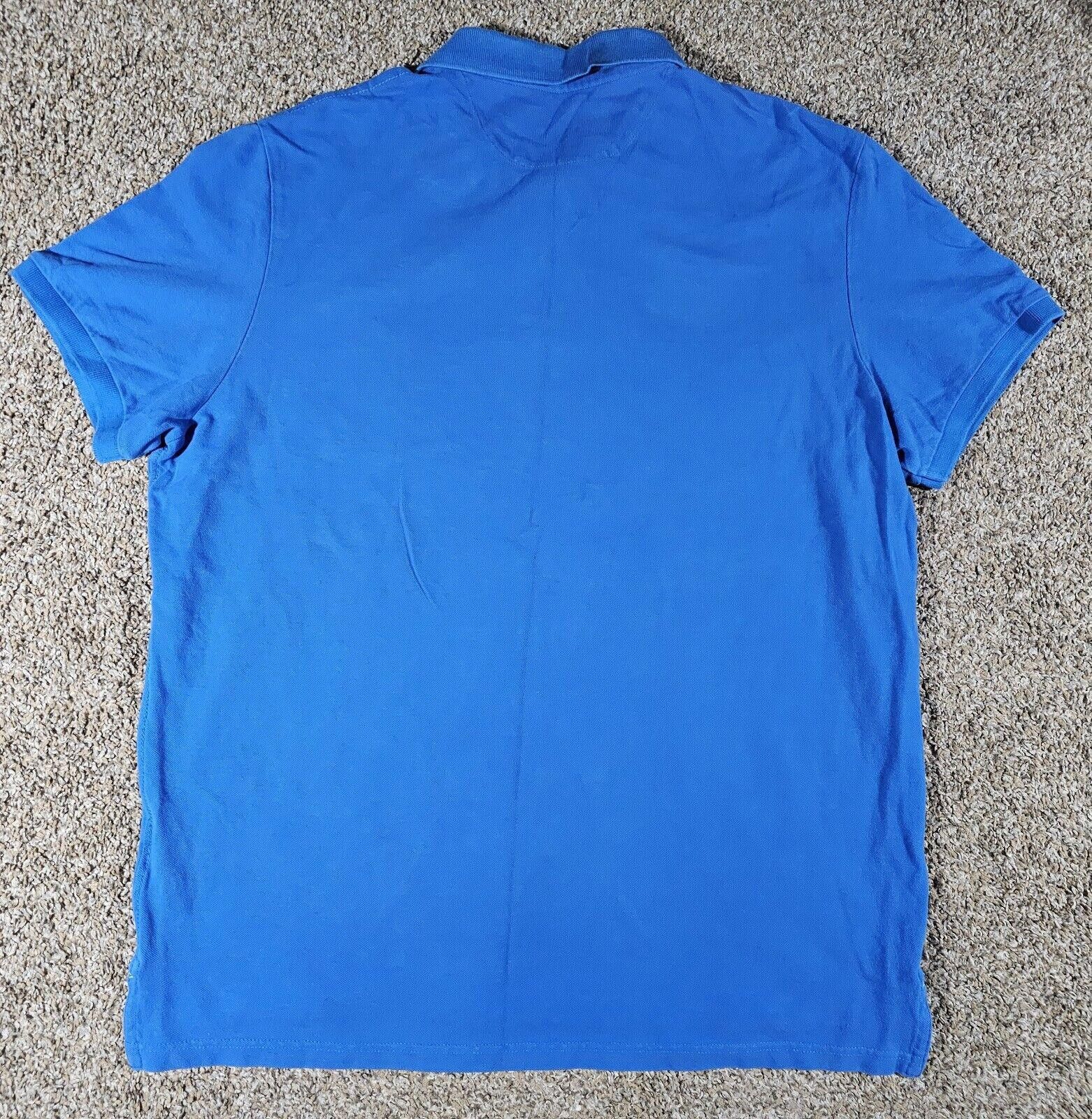 Designer American Eagle Polo Shirt 3XL XXXL Athletic Fit Bright Blue Size US XXL / EU 58 / 5 - 7 Thumbnail