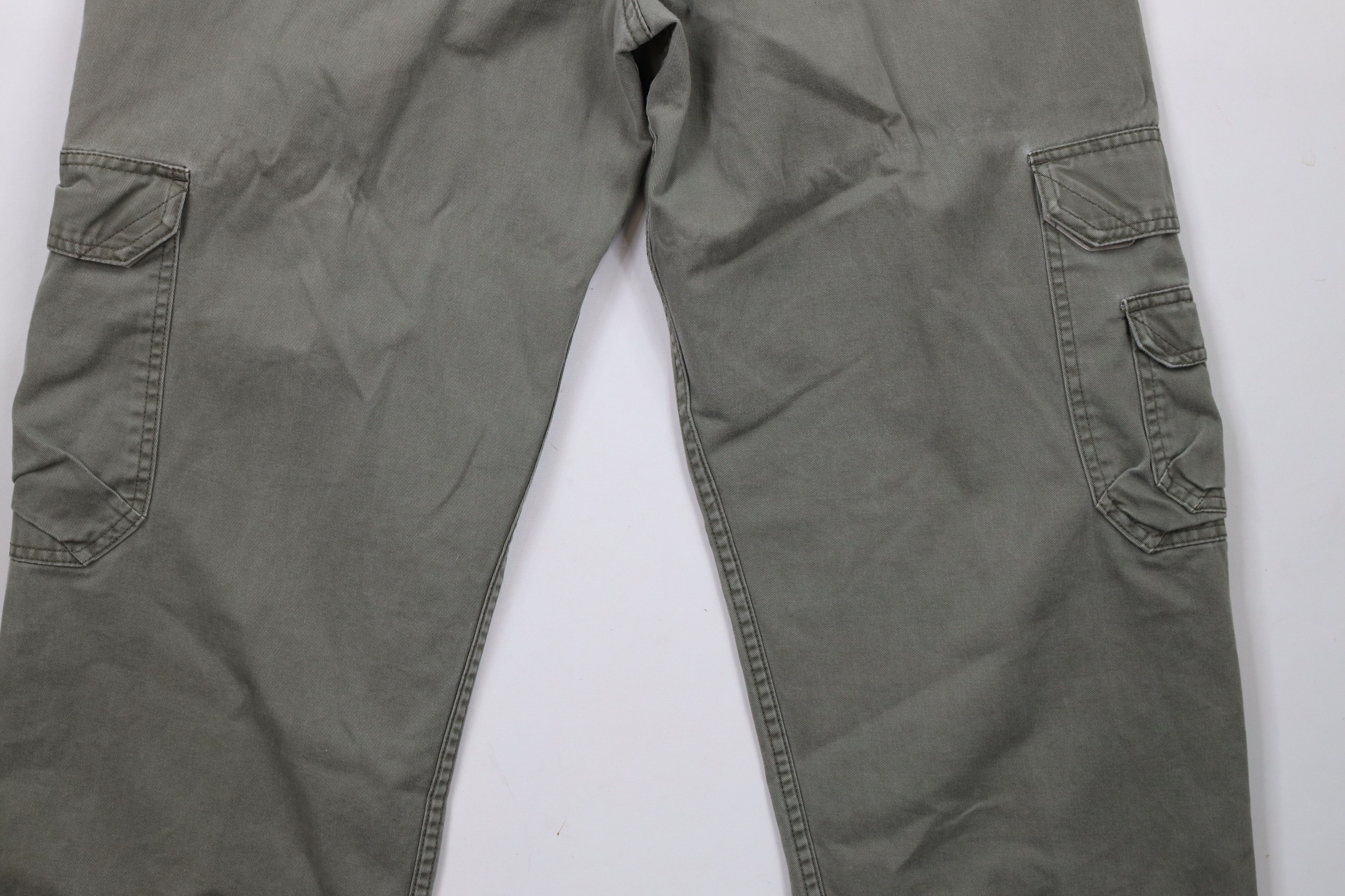 Levi's Vintage 90s Levis SilverTab Wide Leg Cargo Pants Green Size US 36 / EU 52 - 12 Thumbnail