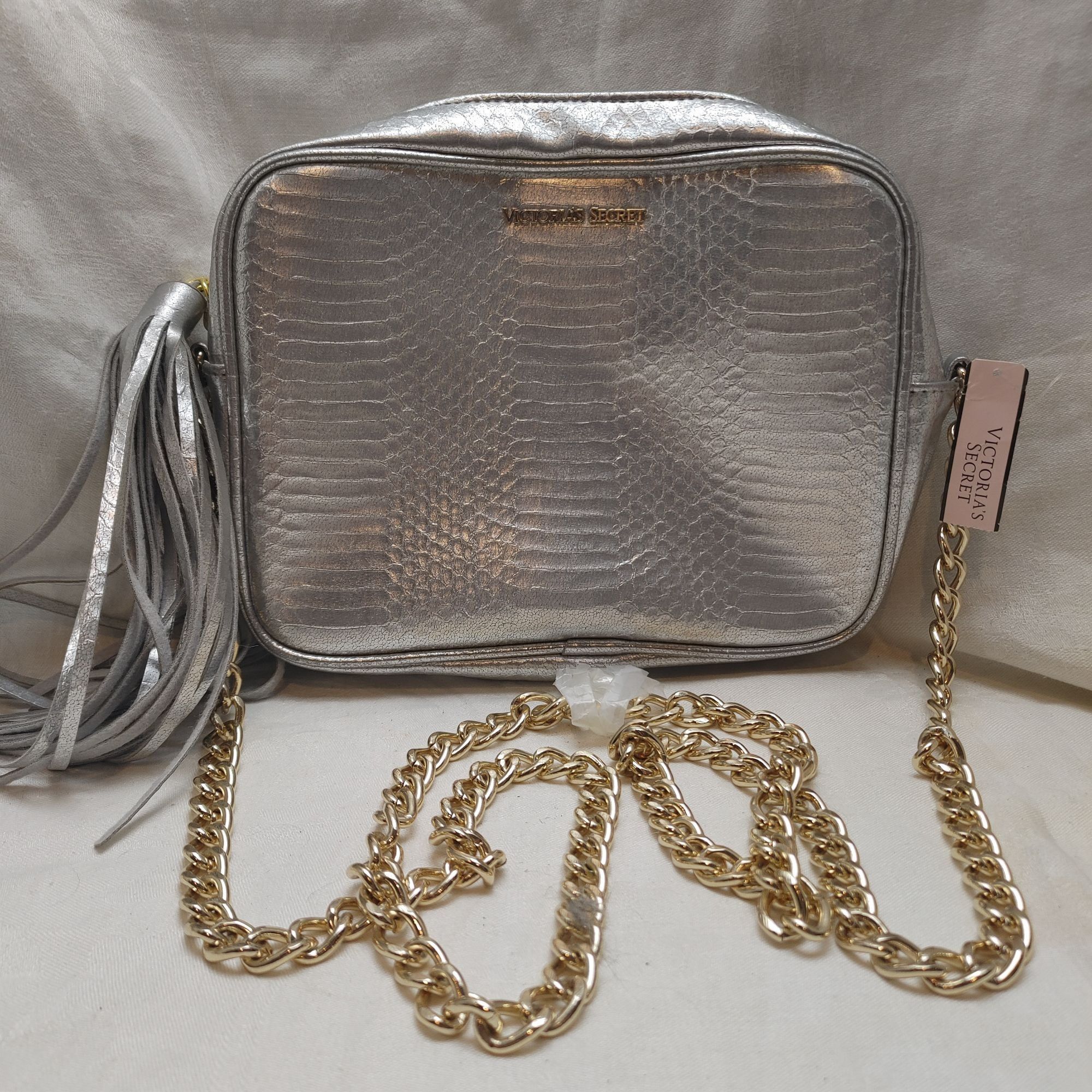 Victoria's Secret NWT- Victoria's Secret Silver Crossbody Fashion Show Bag Size ONE SIZE - 1 Thumbnail