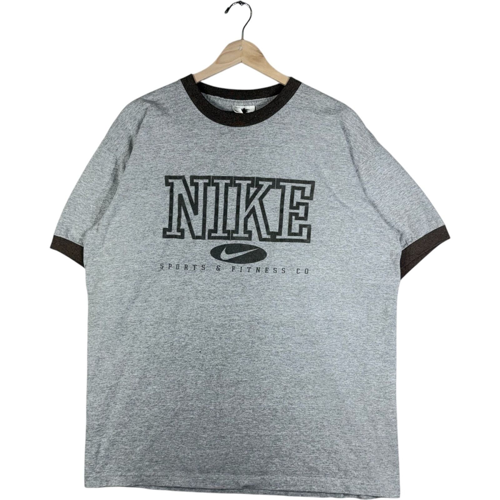 Nike Vintage Nike Chest Spellout Ringer Tee L Size US L / EU 52-54 / 3 - 1 Thumbnail
