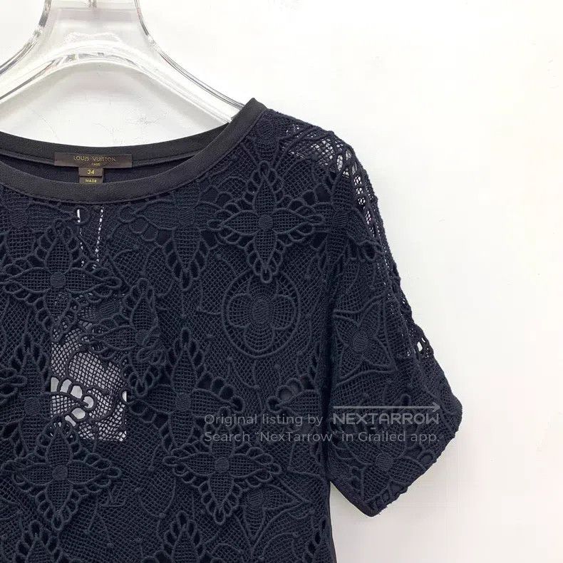 Louis Vuitton Louis Vuitton Black openwork presbyopic knit cotton round Size XXS / US 00 / IT 34 - 3 Thumbnail