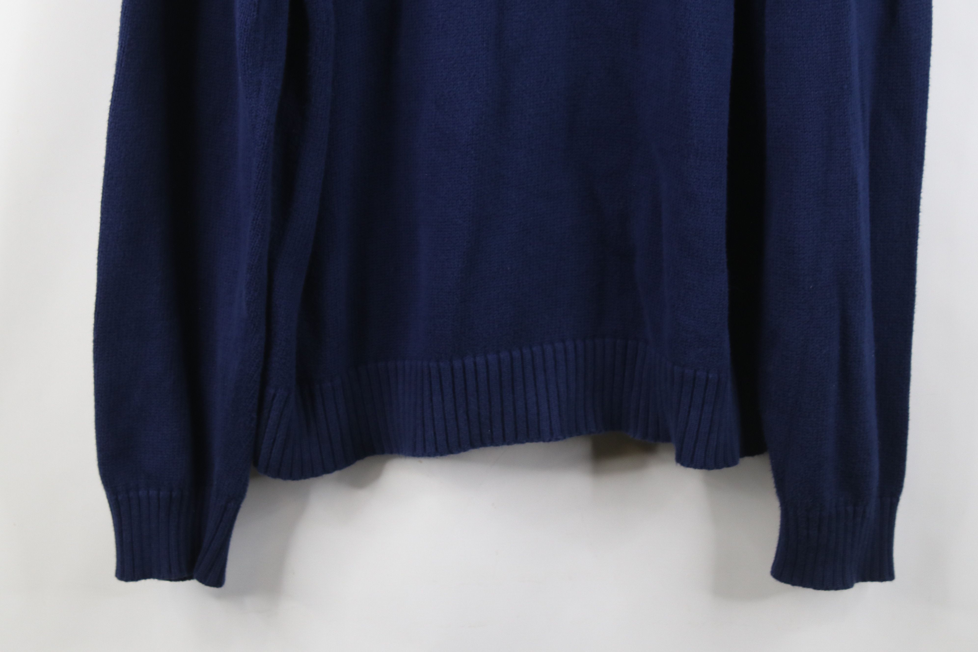 Polo Ralph Lauren Vintage 90s Ralph Lauren Knit 1/4 Zip Pullover Sweater Blue Size US L / EU 52-54 / 3 - 3 Thumbnail