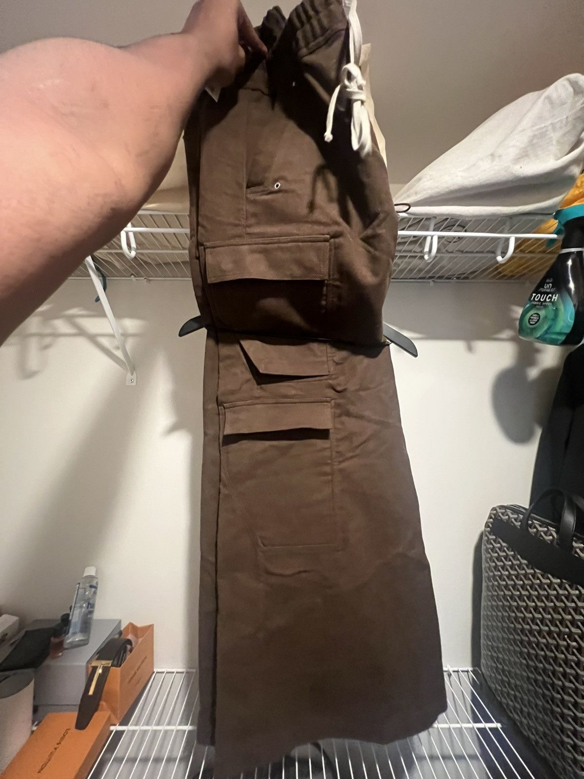 Rick Owens RICK OWENS Brown Cargobelas Cargo Pants Size US 38 / EU 54 - 3 Thumbnail