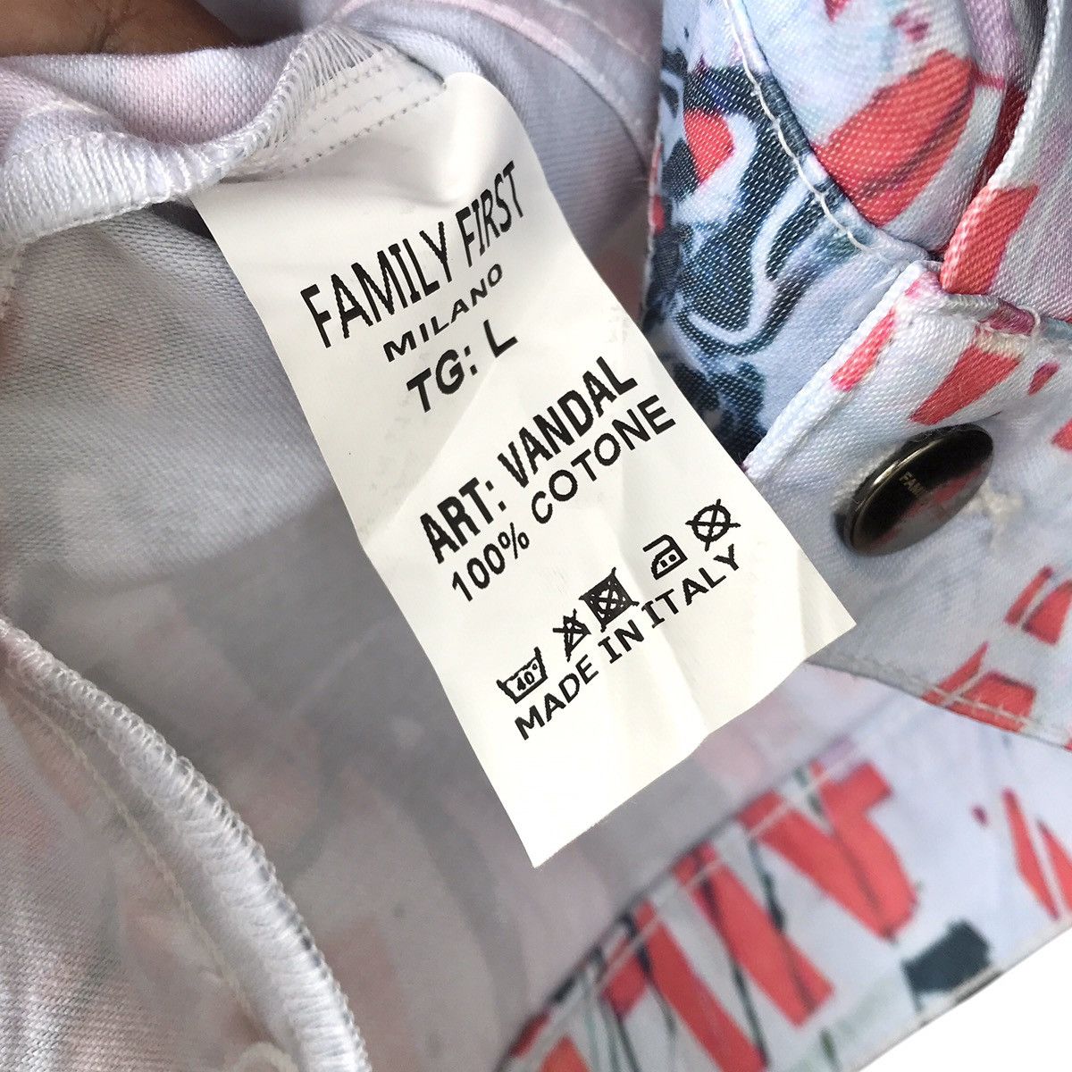 Designer Family First Milano Vandal Full Print Light Trucker Jacket Size US L / EU 52-54 / 3 - 12 Thumbnail