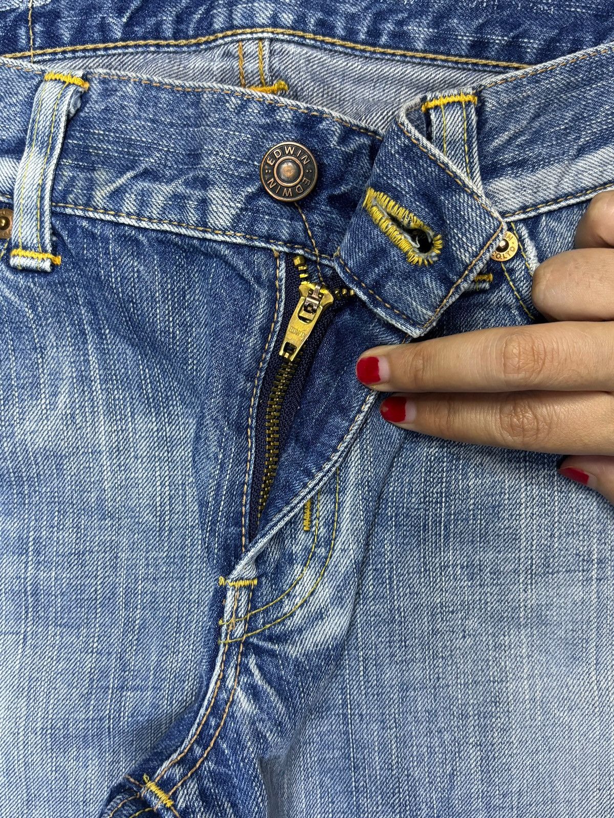 Edwin × Japanese Brand Vintage Japanese Edwin 503 Faded Wash Bootcut Flare Jeans Size 30" / US 8 / IT 44 - 3 Thumbnail