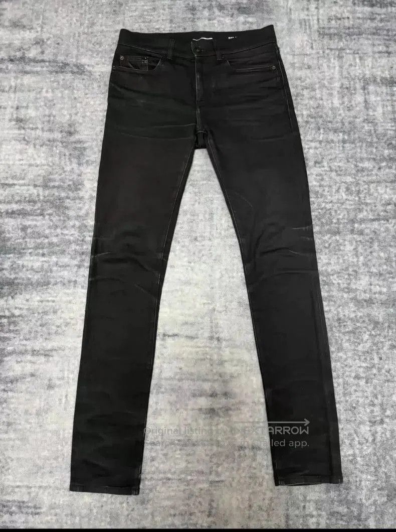 Saint Laurent Paris Saint Laurent Black Distressed Denim Jeans. Size US 29 - 1 Thumbnail