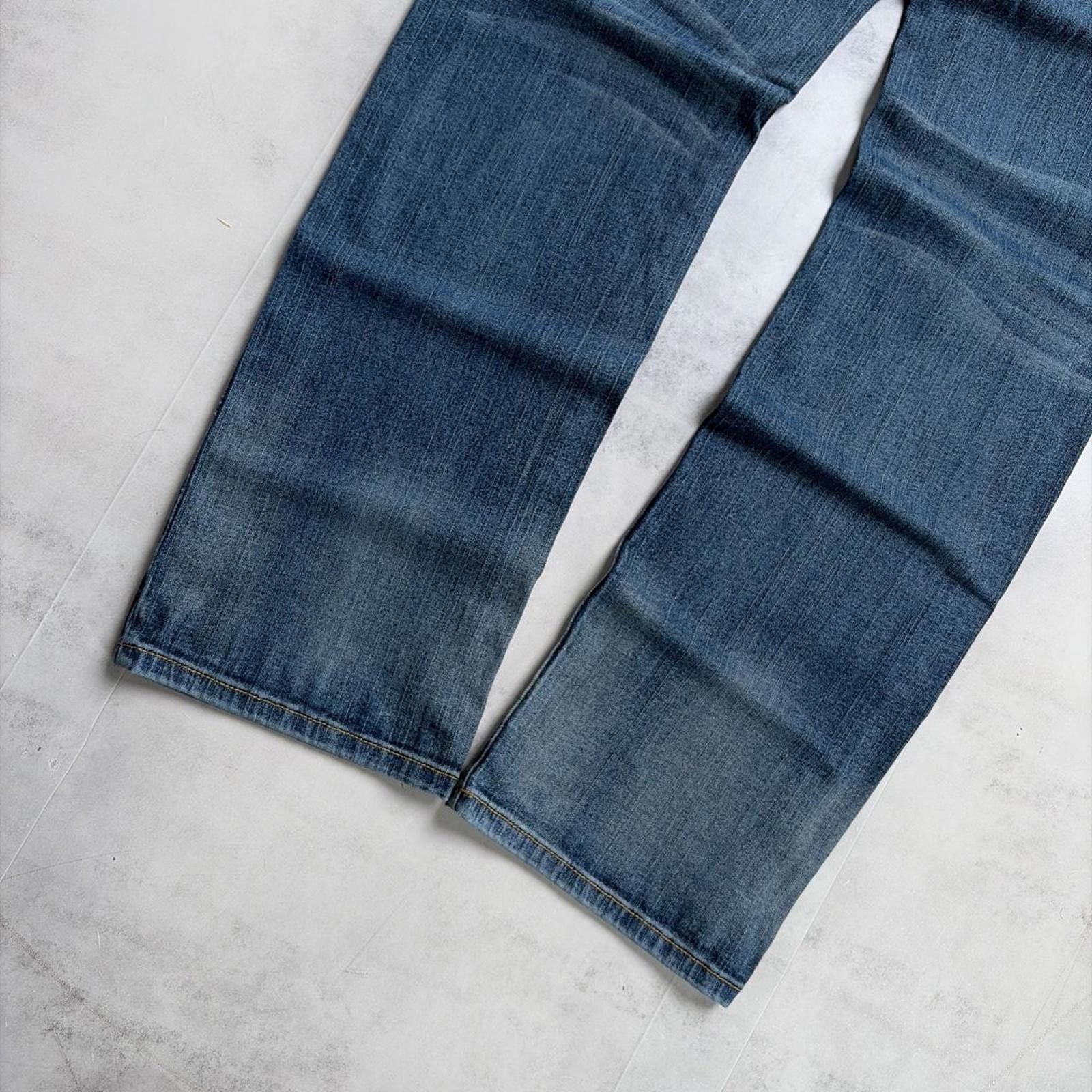 Phat Farm Y2K Blue Phat Farm Grunge Straight Low Rise Denim Jeans Size 32" / US 10 / IT 46 - 3 Thumbnail