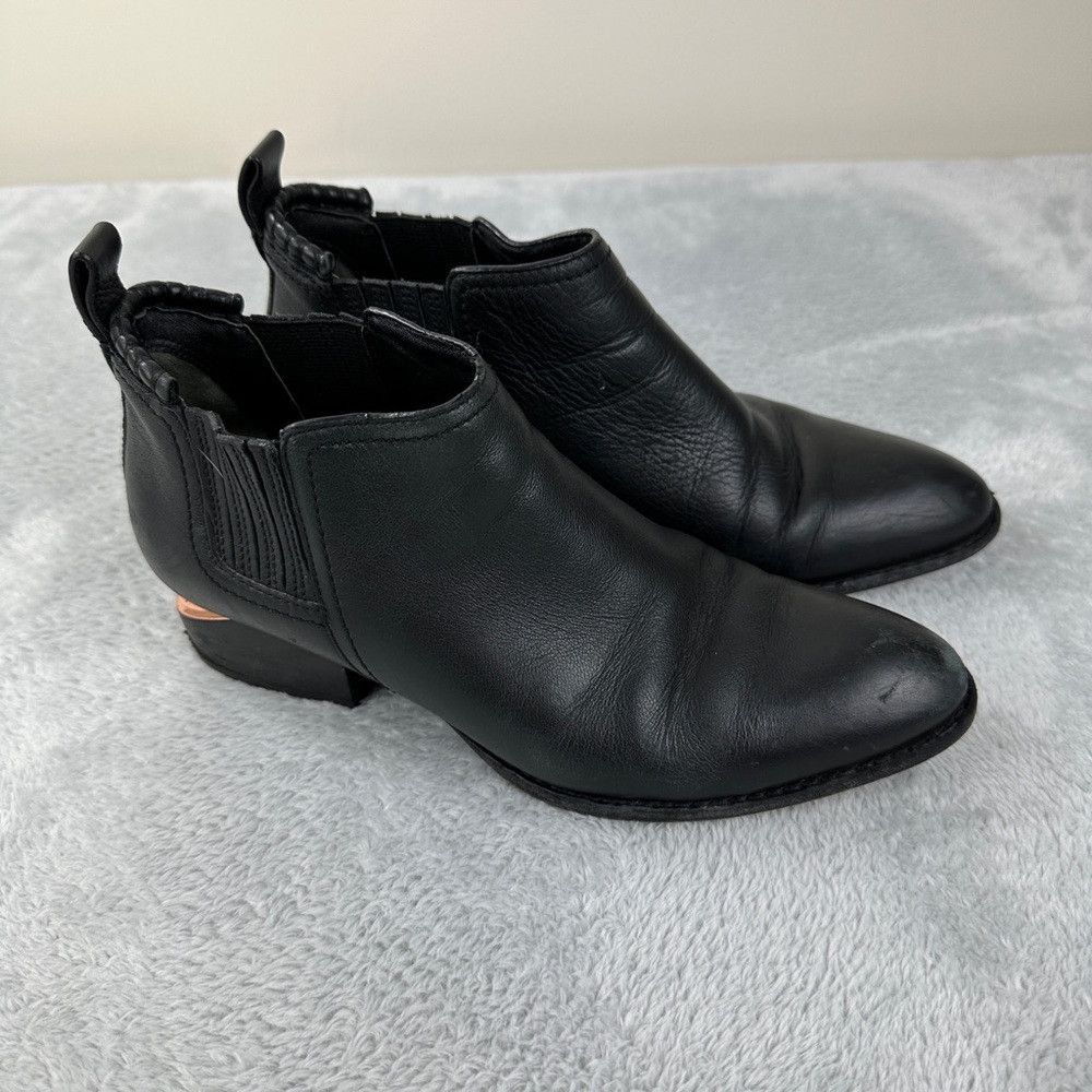 Alexander Wang Alexander Wang Black Leather Booties Women’s Size 36.5 EU Size US 6.5 / IT 36.5 - 2 Thumbnail