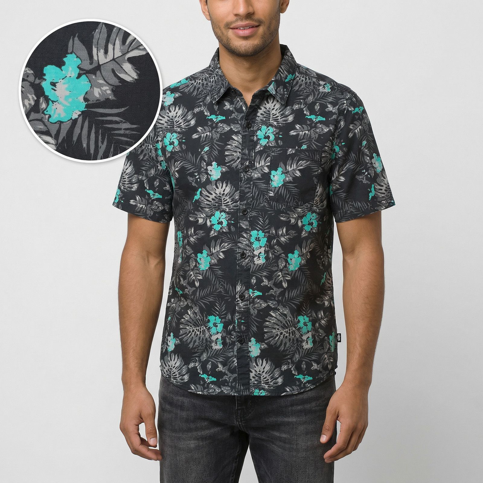 Vans Vans Men's Shirt Tropical Floral Aloha Short eeve L2 Size US L / EU 52-54 / 3 - 1 Thumbnail