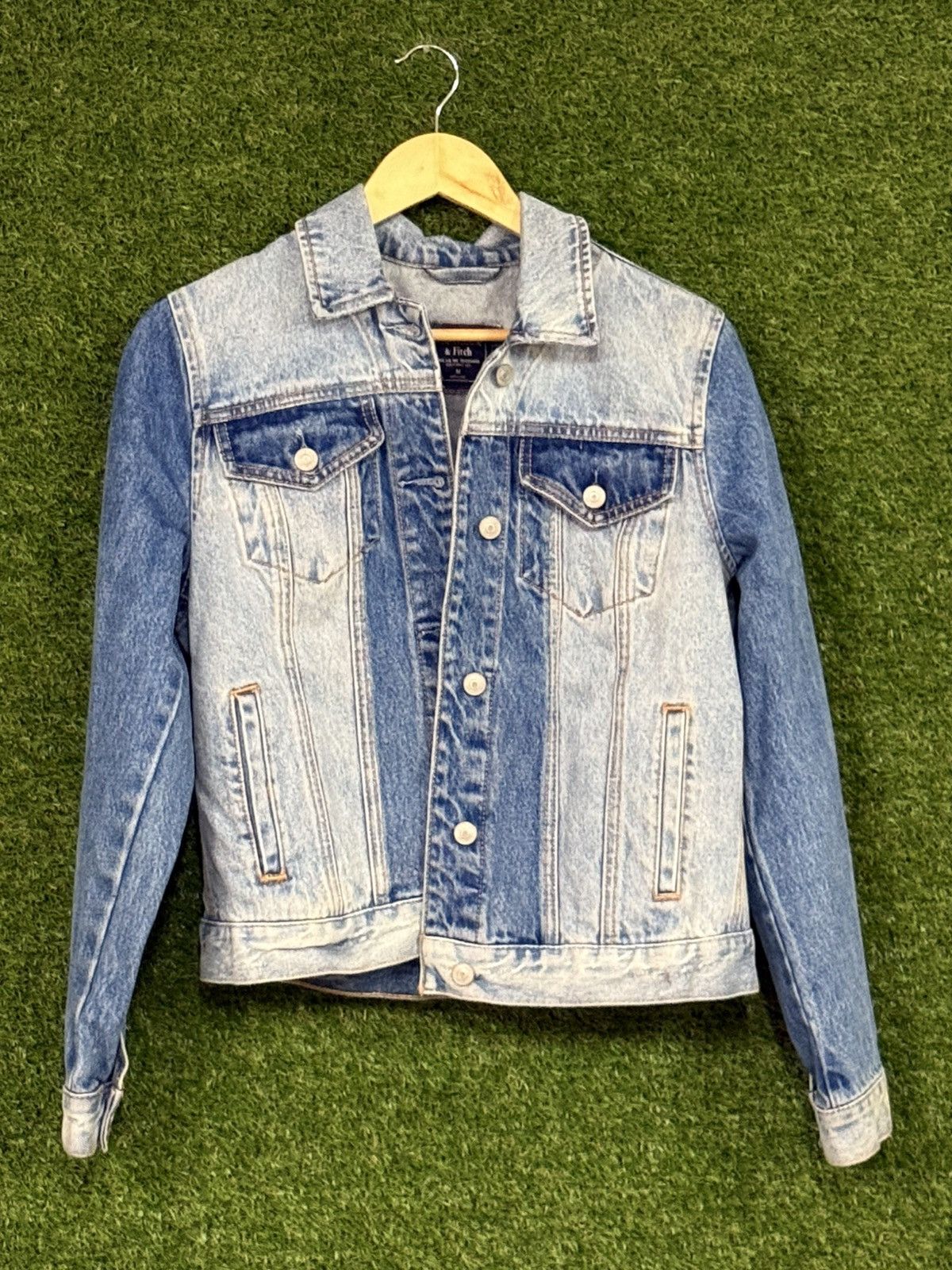 Abercrombie & Fitch Custom Paint Abercombie Fitch Denim Jean Jacket Medium Size M / US 6-8 / IT 42-44 - 5 Thumbnail