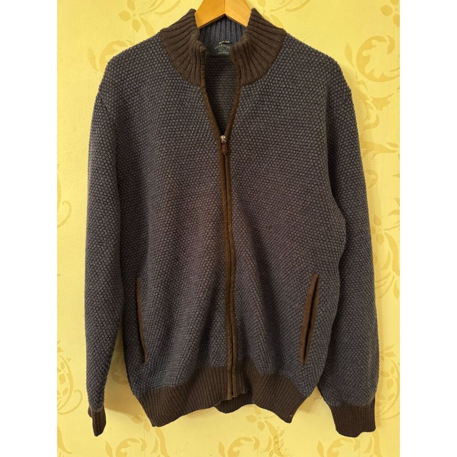 Paul & Shark Paul & Shark Yachting Men's L Sweater Jacket with Leather Size US L / EU 52-54 / 3 - 1 Thumbnail