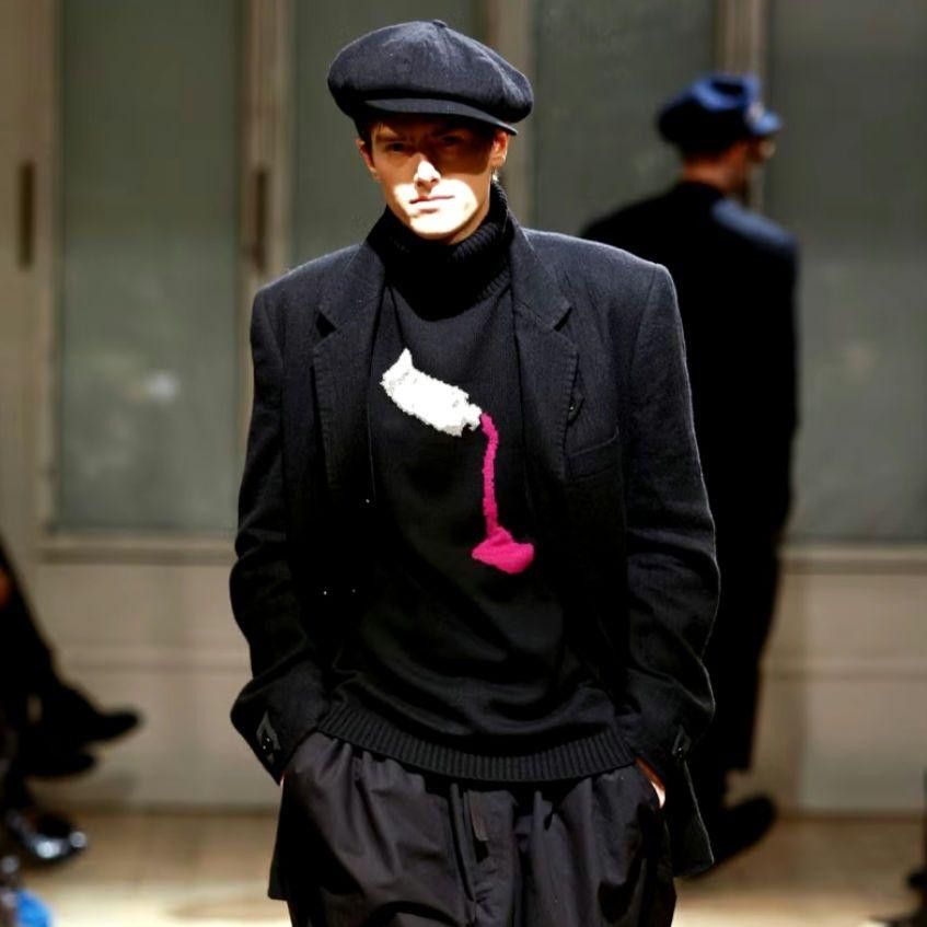 Yohji Yamamoto Pour homme 09aw paint sweater