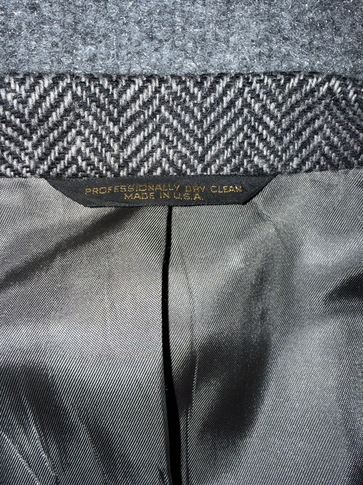 Vintage Vintage Herringbone Wool Blazer (USA Made) – 40S Size 40S - 7 Thumbnail