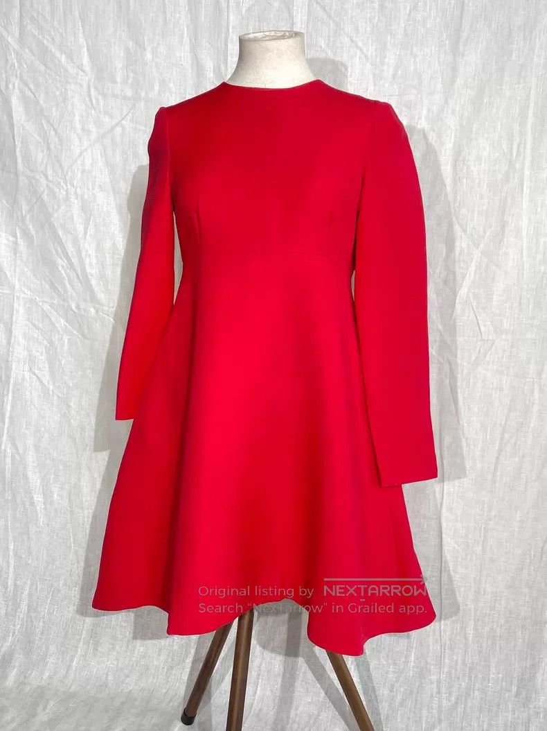 Valentino Valentino Red long-sleeved dress Size S / US 4 / IT 40 - 1 Thumbnail